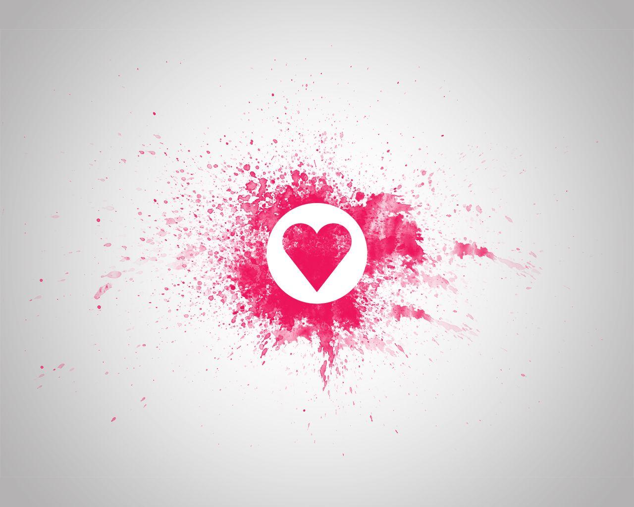 1280x1024 Red heart tree wallpaperx1800
