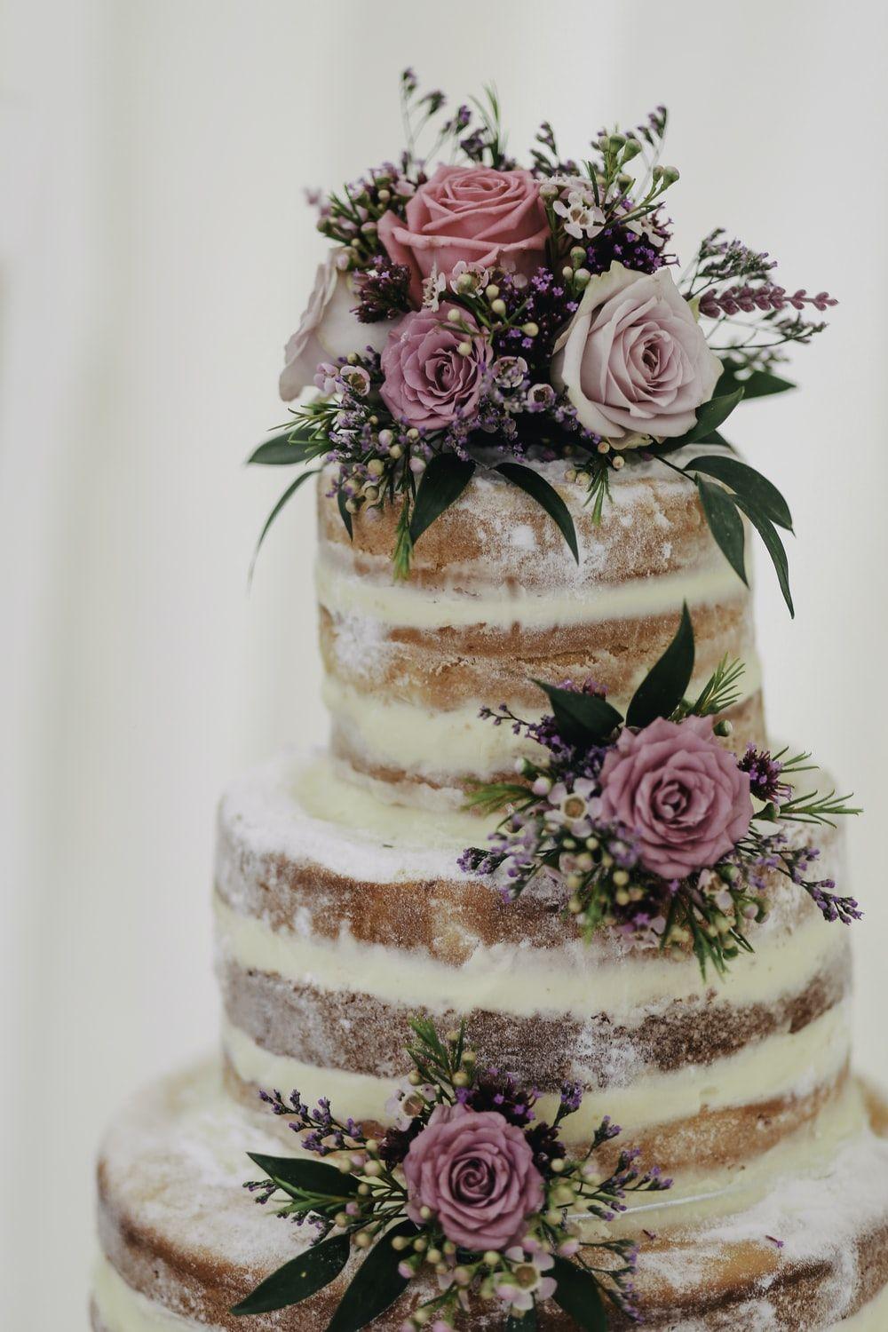 1000x1500 3 Layer Cake With Flowers Accent Photo