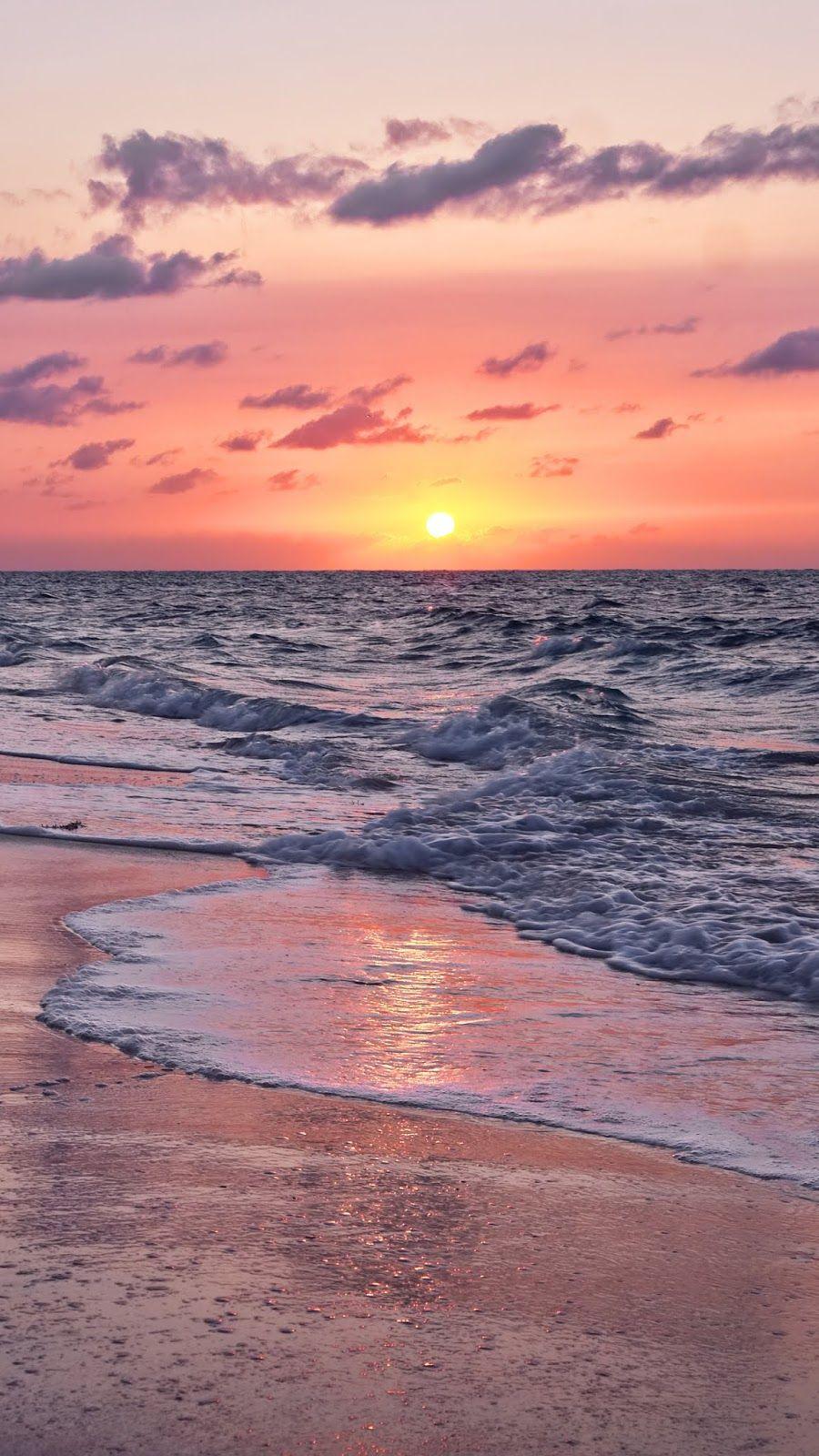 900x1600 Aesthetic Beach Sunset Hình nền