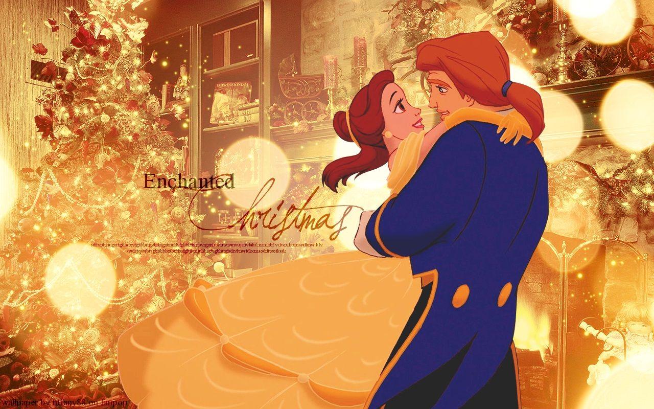 1280x800 Beauty and the Beast Christmas Wallpaper