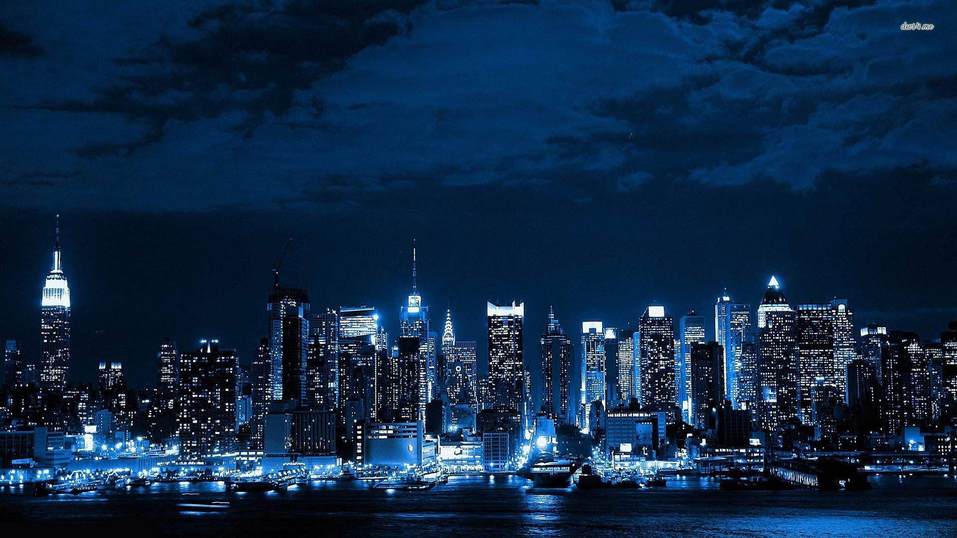 1920x1080 Free download New York City At Night HD Image Wallpaper Gotham