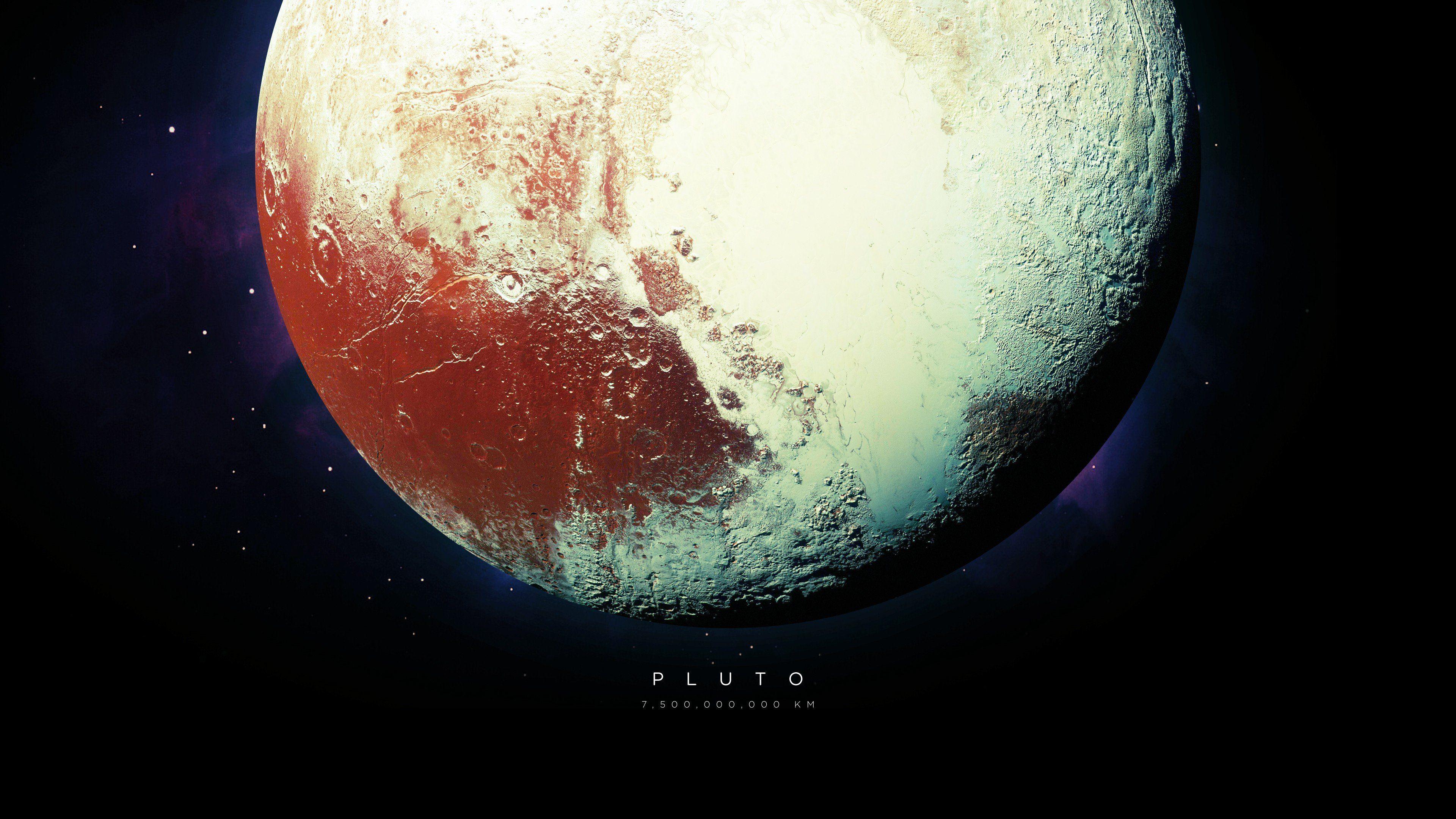 3840x2160 Pluto, Universe, Stars, Planet, Space HD Wallpaper / Desktop