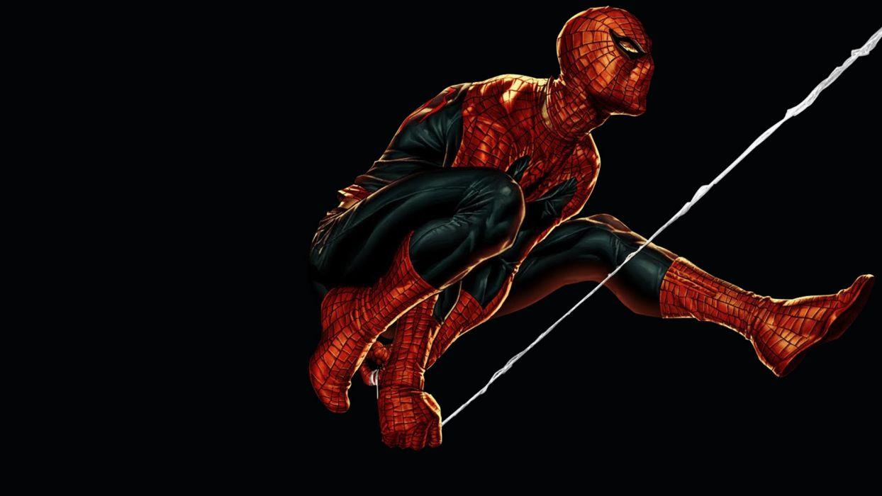 1244x700 Spider Man Marvel Black Drawing Spiderman Spider Wallpaper