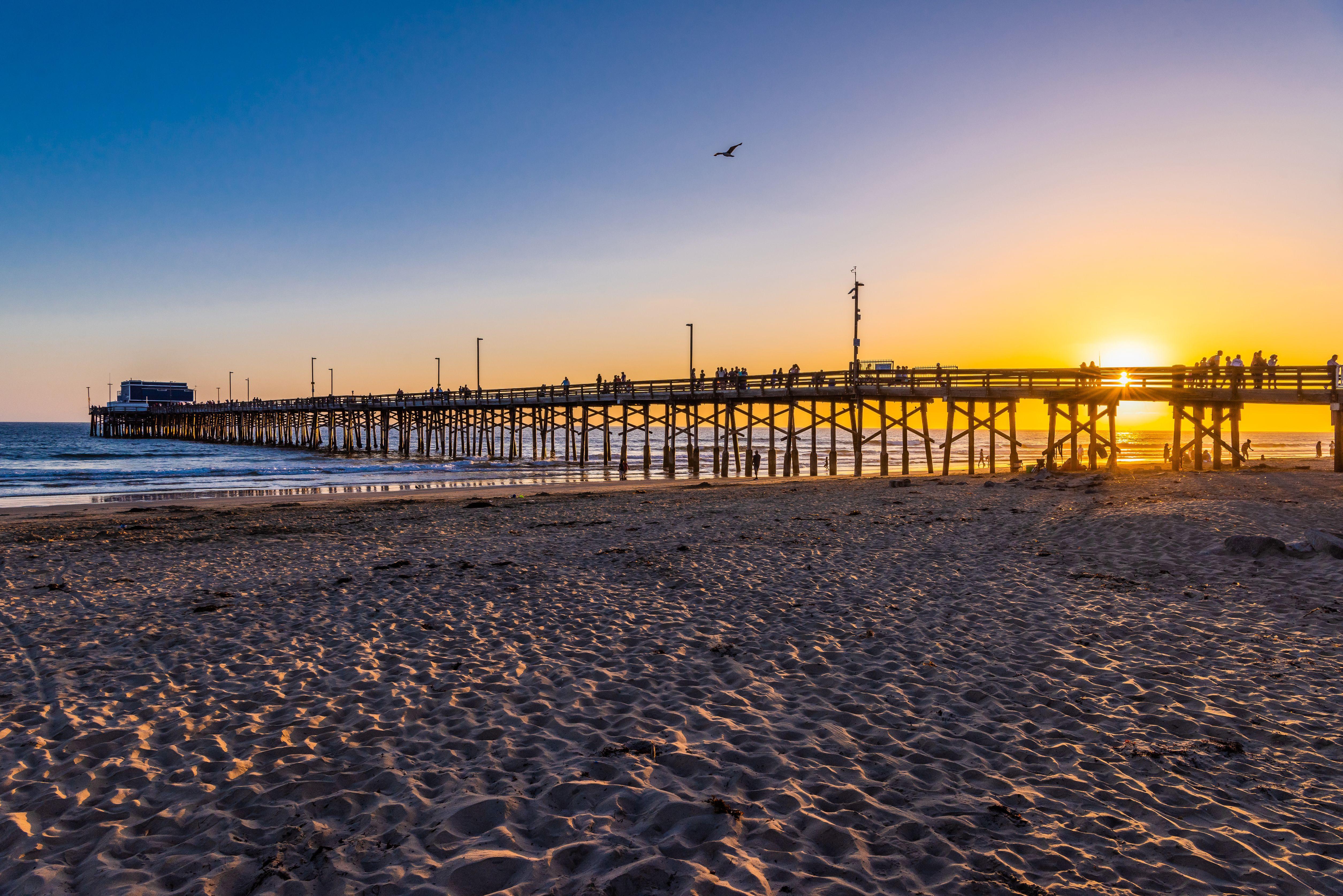 5020x3350 Wallpaper USA Newport Beach beaches Nature Bridges 5020x3350