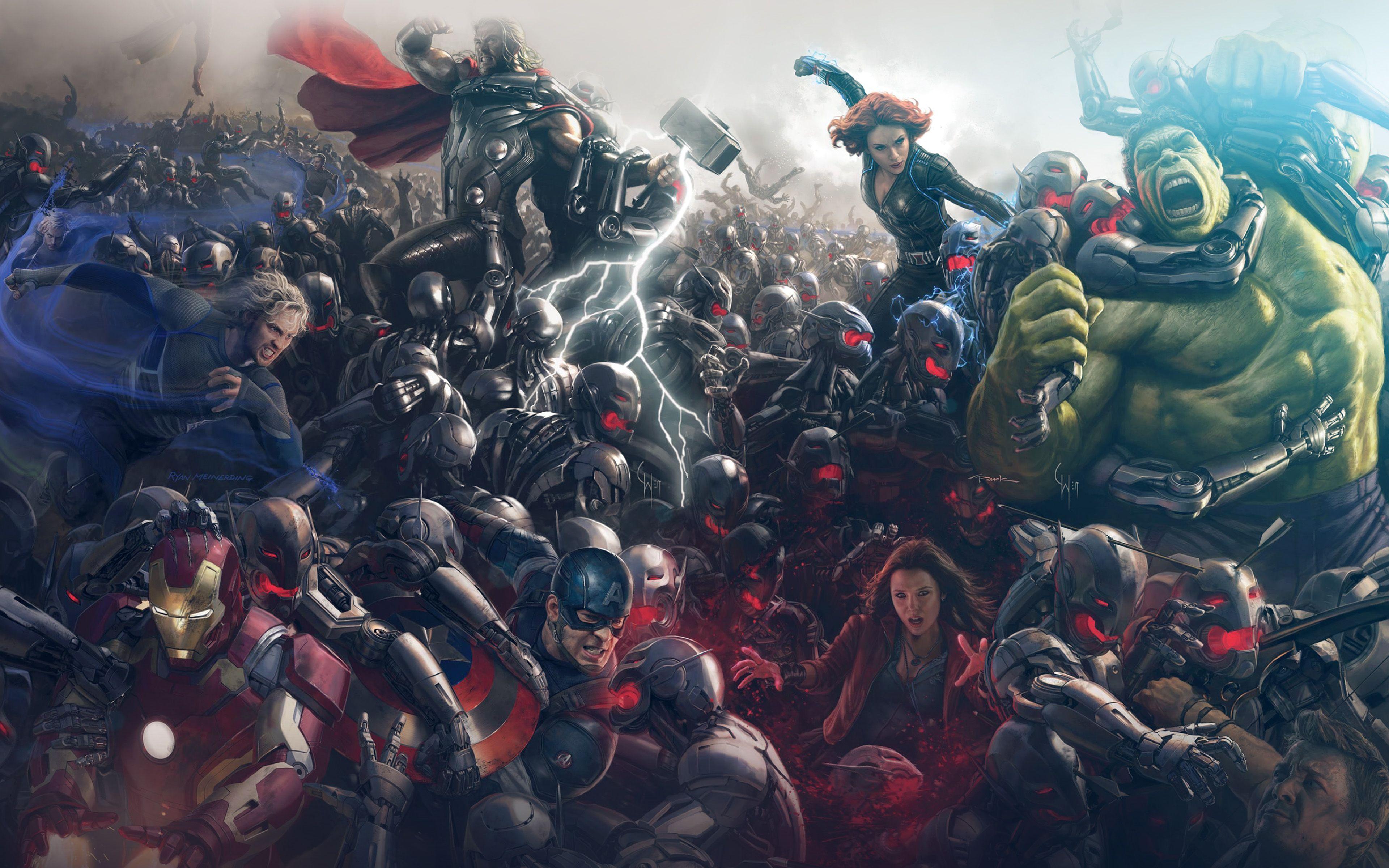 3840x2400 Avengers Marvel Hero Ultron Flare Art Wallpaper