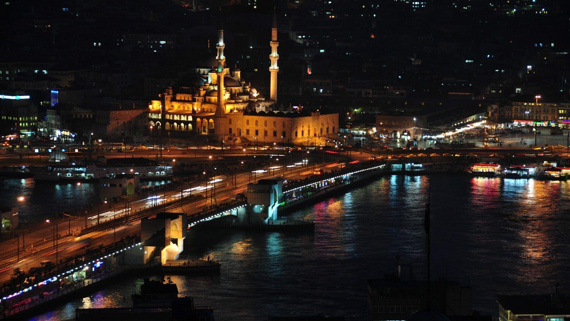 1920x1080 Bridges: Mesquita Yeni Cami Pont Galata Istambul New Mosque Istanbul