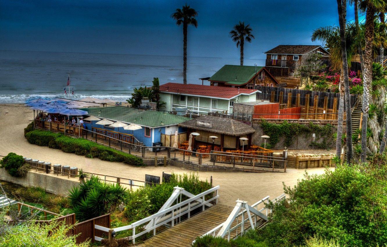 1332x850 Wallpaper sea, beach, HDR, home, CA, USA, Newport Beach image
