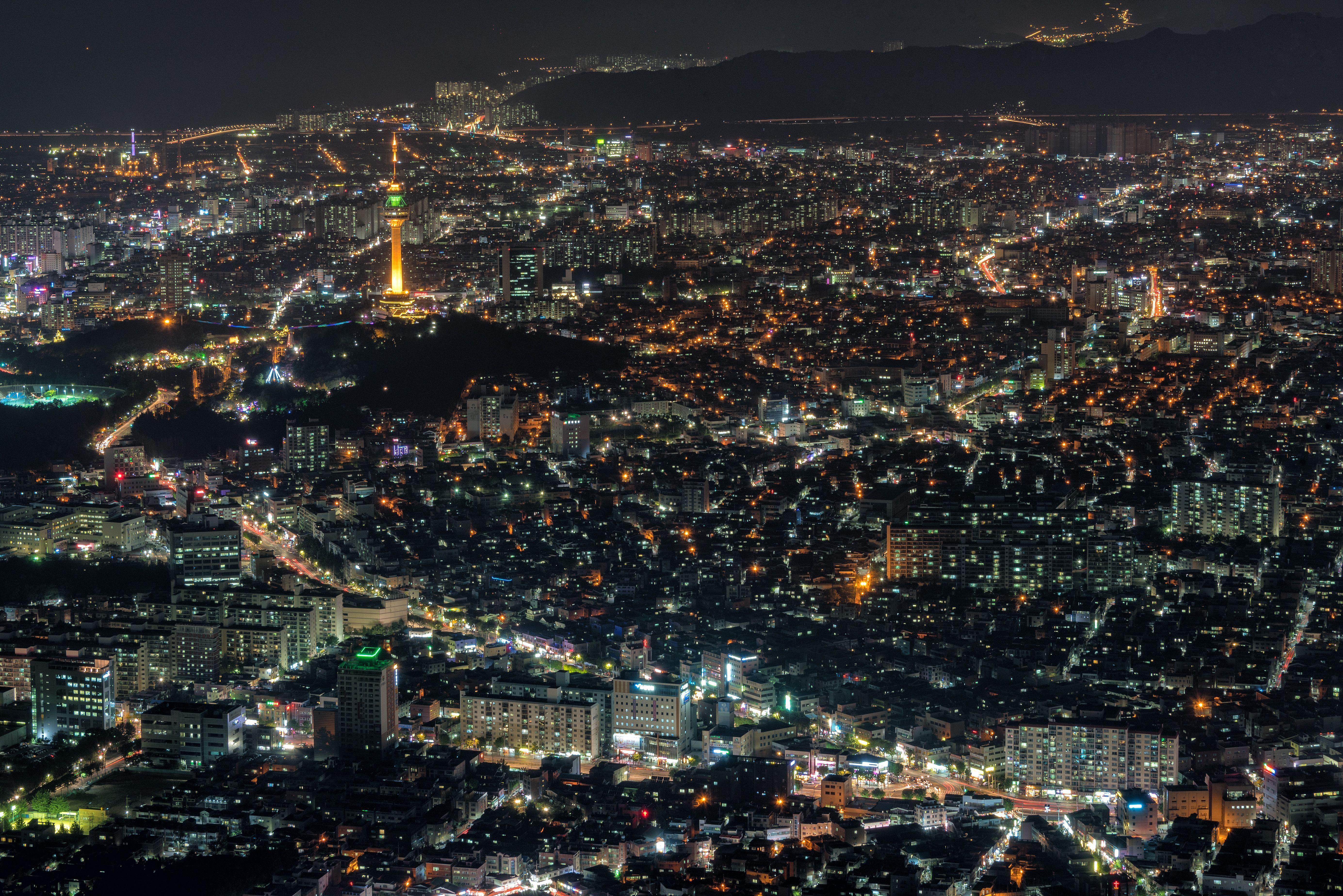 5537x3696 Nightscape of Daegu South Korea [55373696]. Daegu south korea, Daegu, South korea