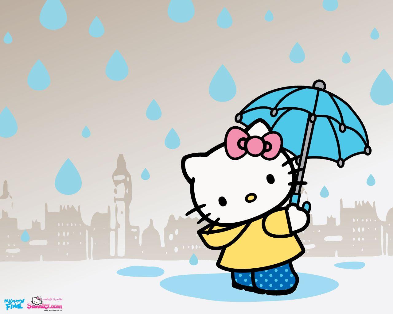 1280x1024 Hello Kitty made her first appearance as a decoration on a vinyl
