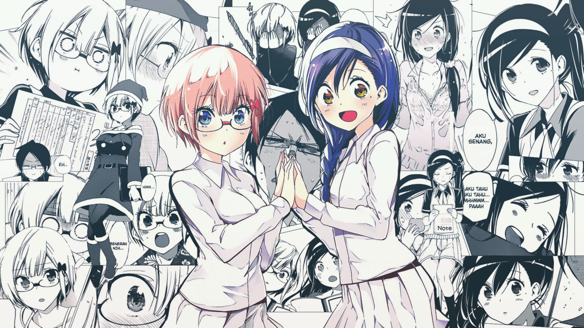 1920x1080 anime anime girls #BokuBen Fumino Furuhashi Rizu Ogata #manga