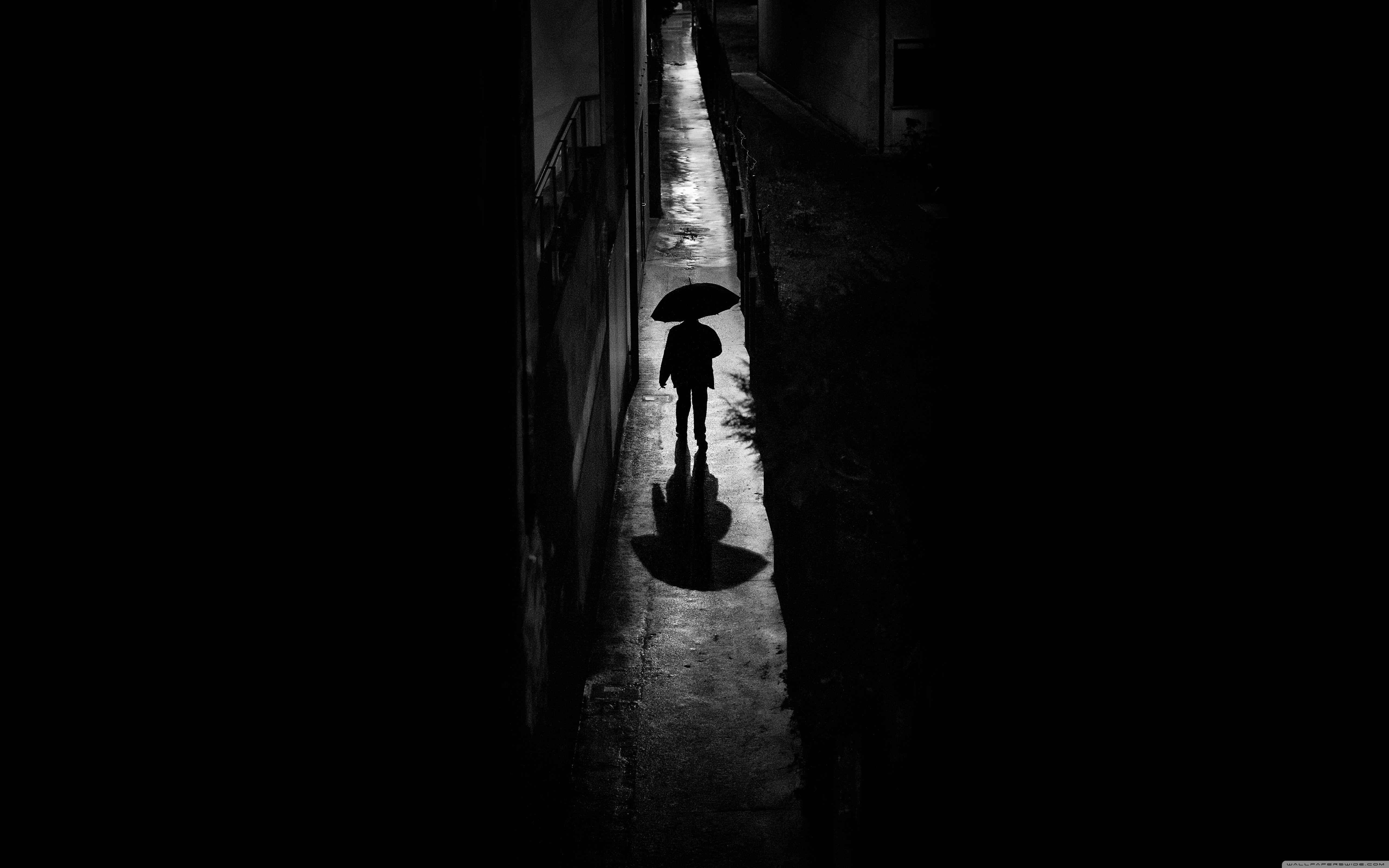 5120x3200 A Rainy Night Walk Ultra HD Desktop Background Wallpaper for 4K