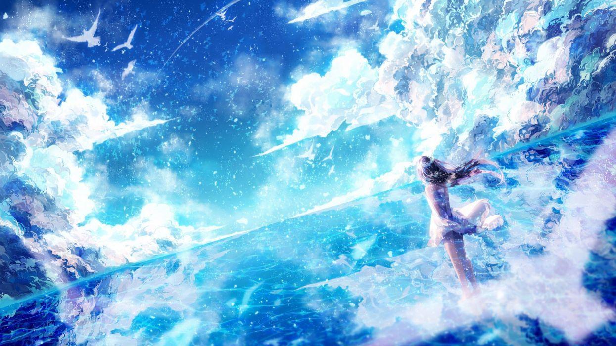 Light Blue Anime Wallpapers  Wallpaper Cave