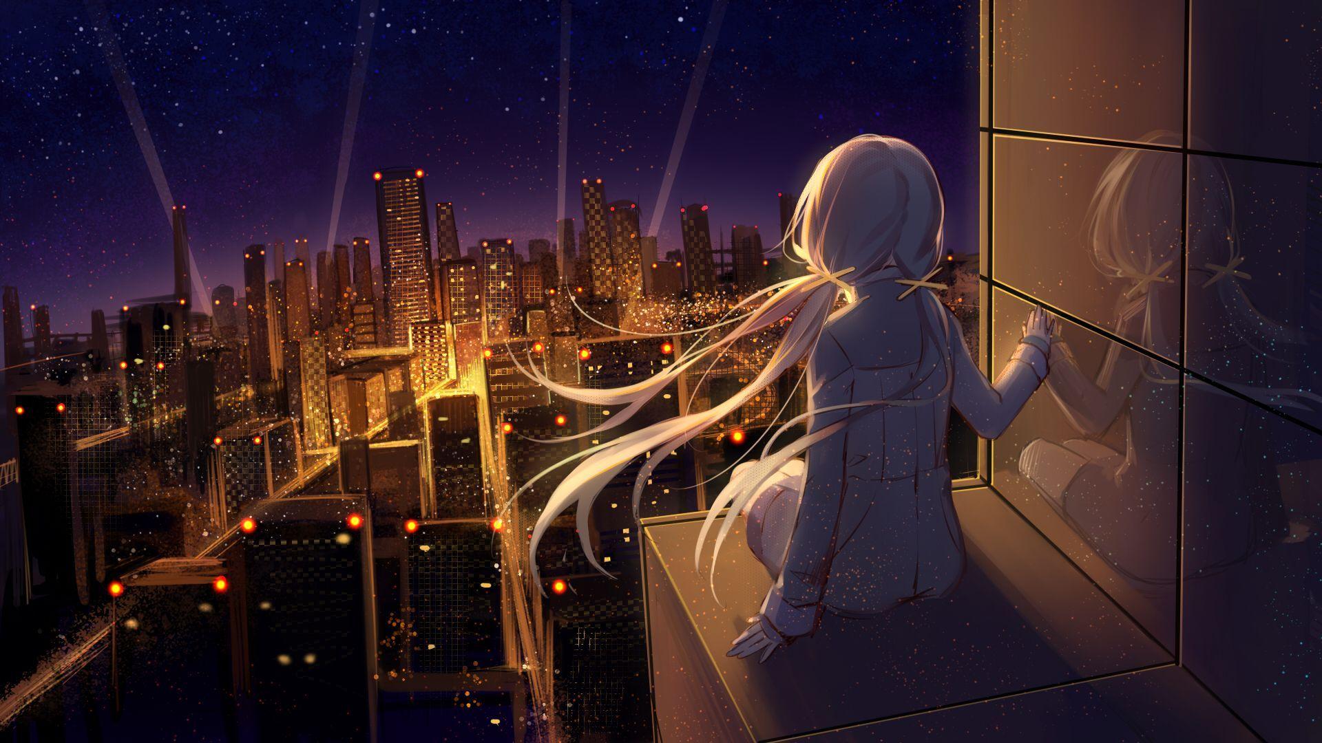 Anime City Girl animegirl anime artist artwork digitalart  cyberpunk HD wallpaper  Peakpx