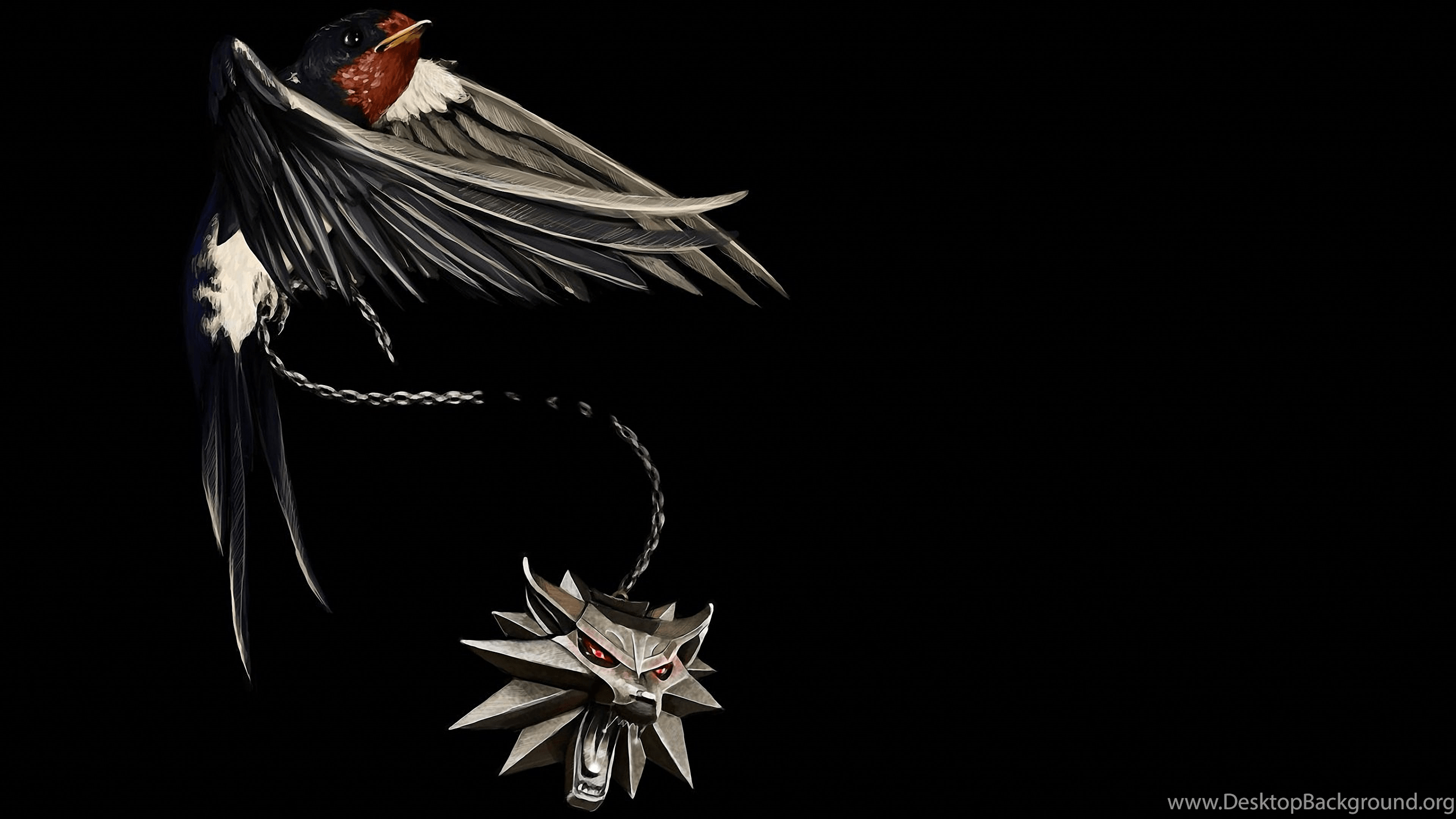 2560x1440 The Wolf And The Swallow Wallpaper : Witcher Desktop Background