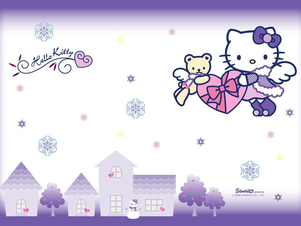 1024x768 Cute free winter wallpaper