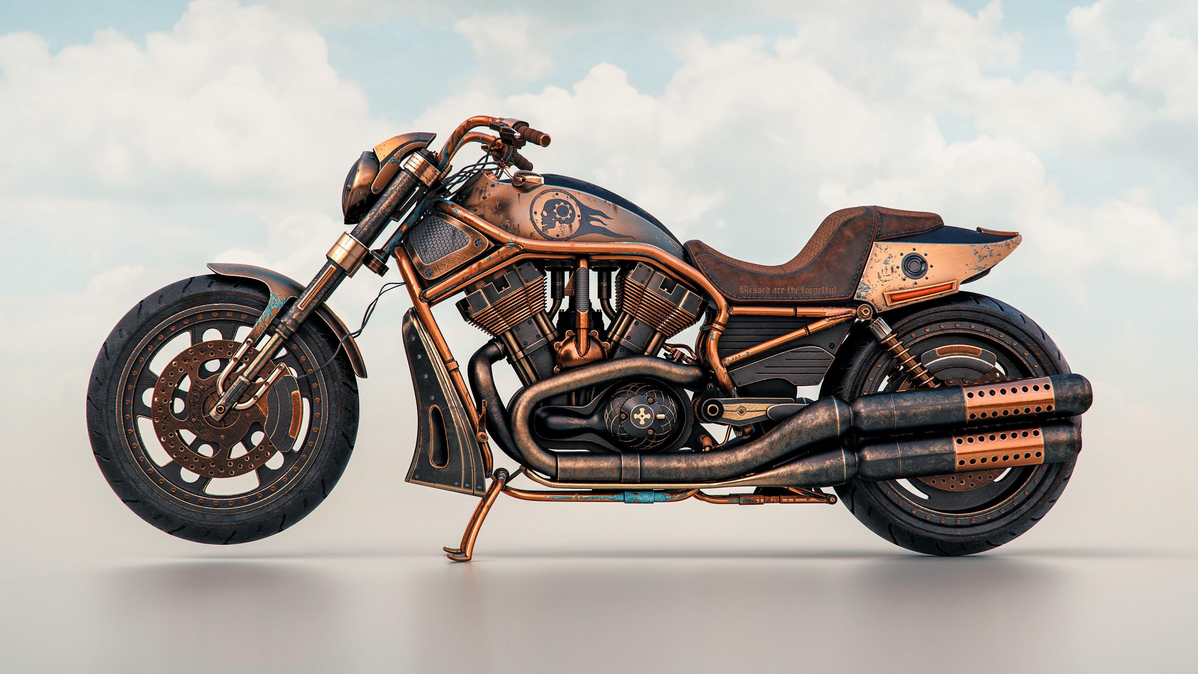 3840x2160 Harley Davidson Night Rider Steampunk 4k, HD Bikes, 4k Wallpaper