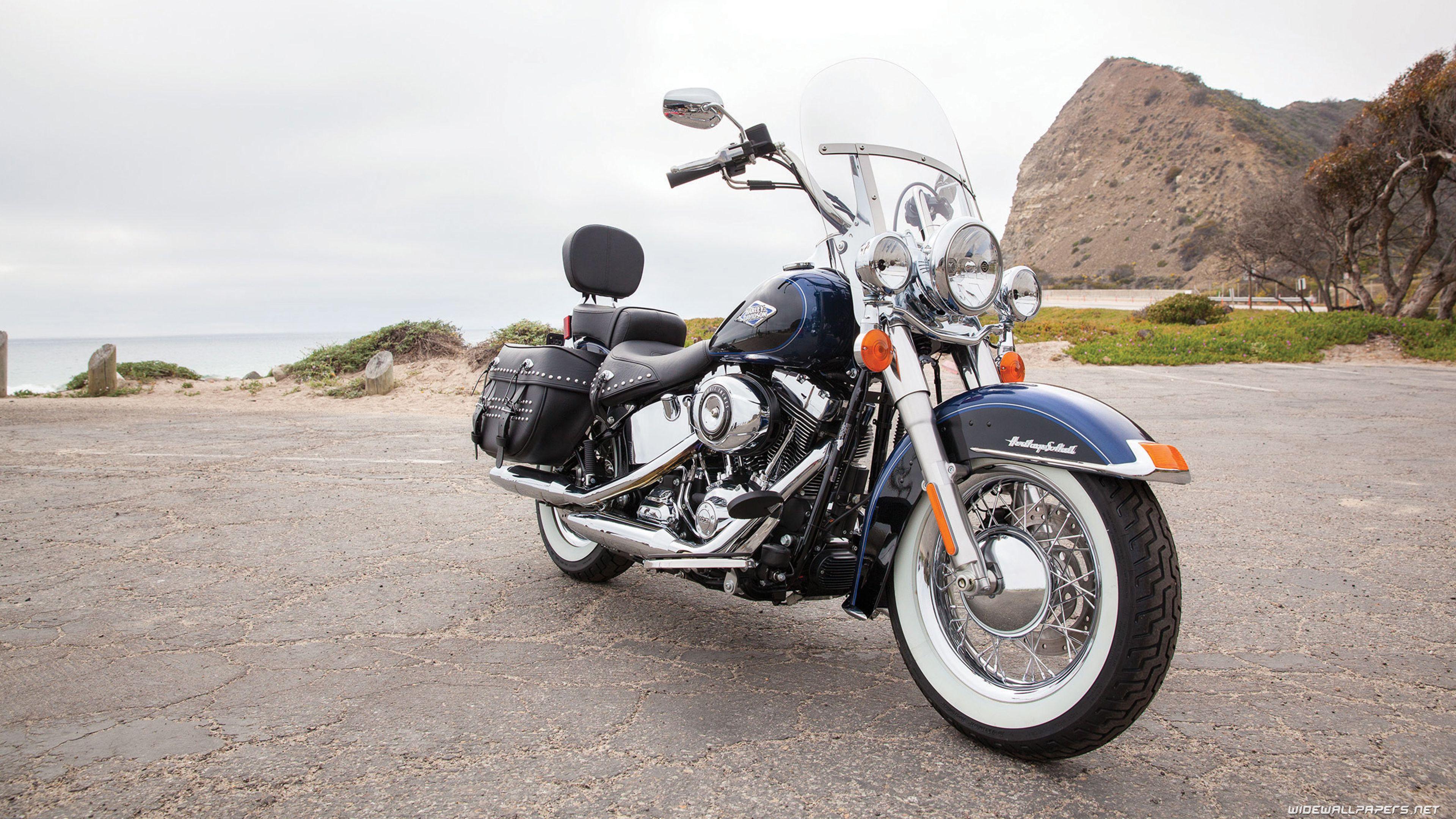3840x2160 Harley Davidson Softail Motorcycle Desktop Wallpaper 4K Ultra HD