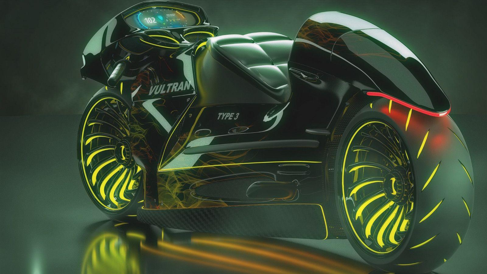 1600x900 Download wallpaper: 3D motorcycle concept 1600x900