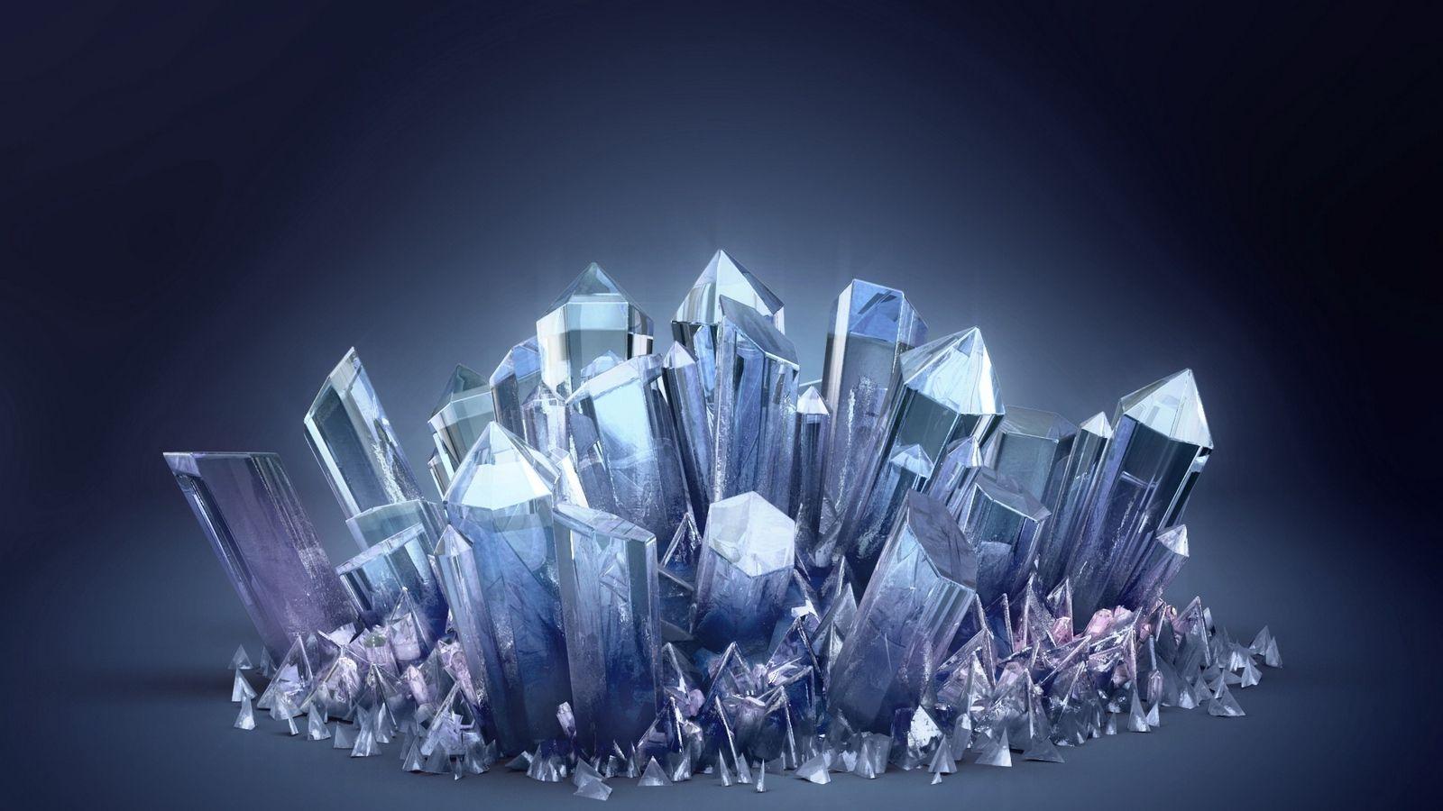 1600x900 Download wallpaper 1600x900 3D, crystal, crystals, 3D crystal