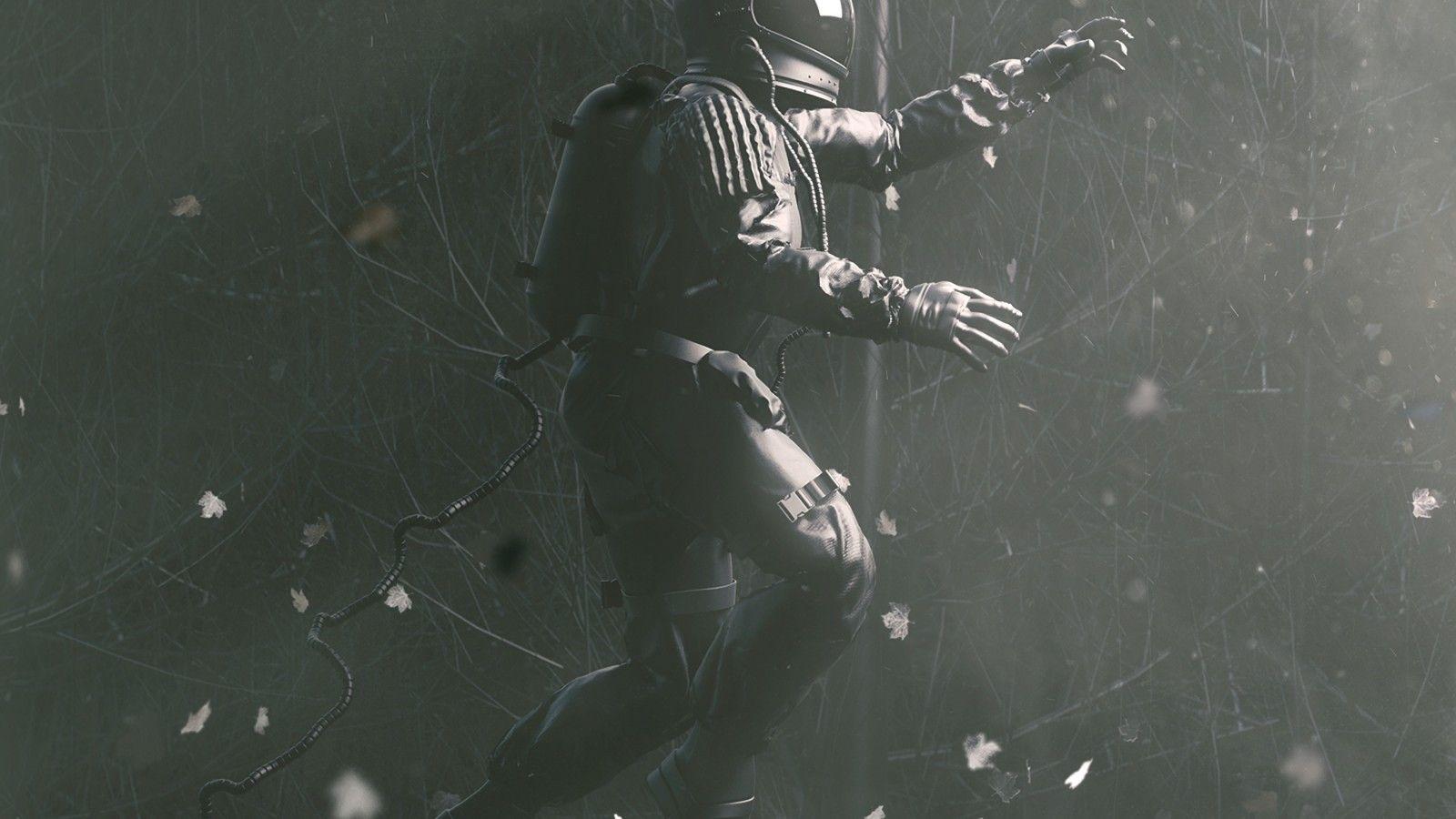 1600x900 Download 1600x900 Astronaut, Walking, Cgi, Blender, 3D Design