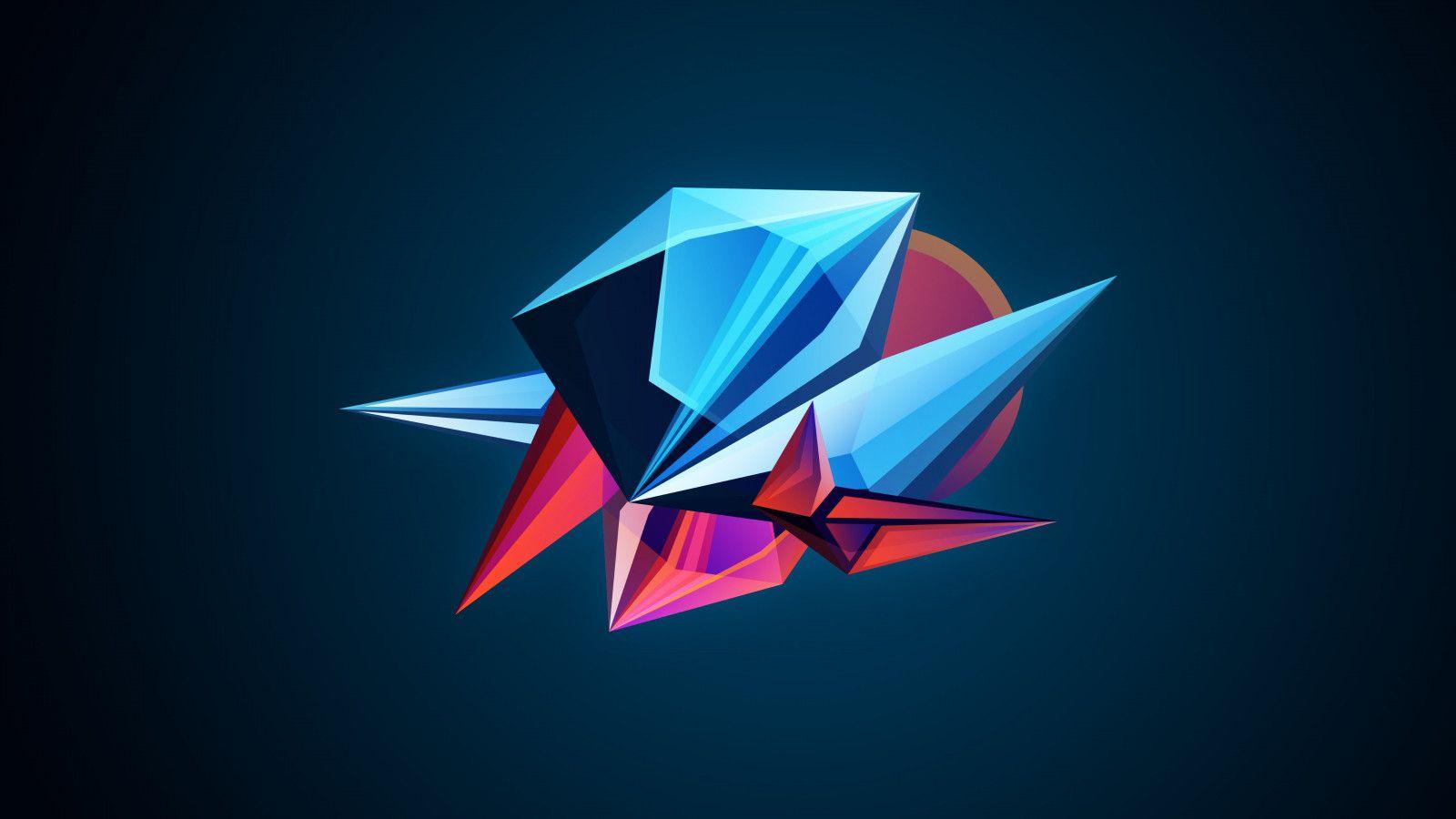 1600x900 Download wallpaper: Abstract 3D shapes 1600x900