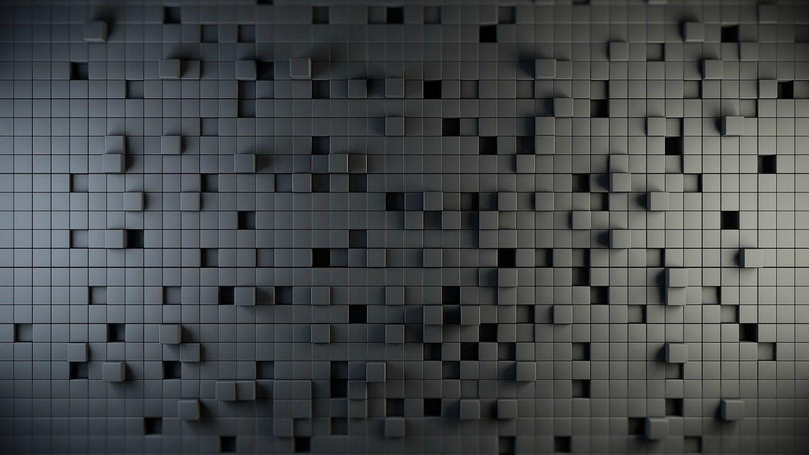 1600x900 Download 3D & Geometric Black Cube Wallpaper 1600x900