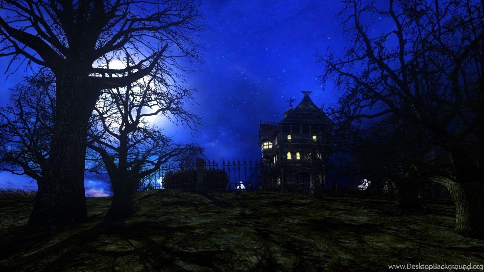 1600x900 Download 1600x900 Halloween Night 3D Wallpaper Desktop Background