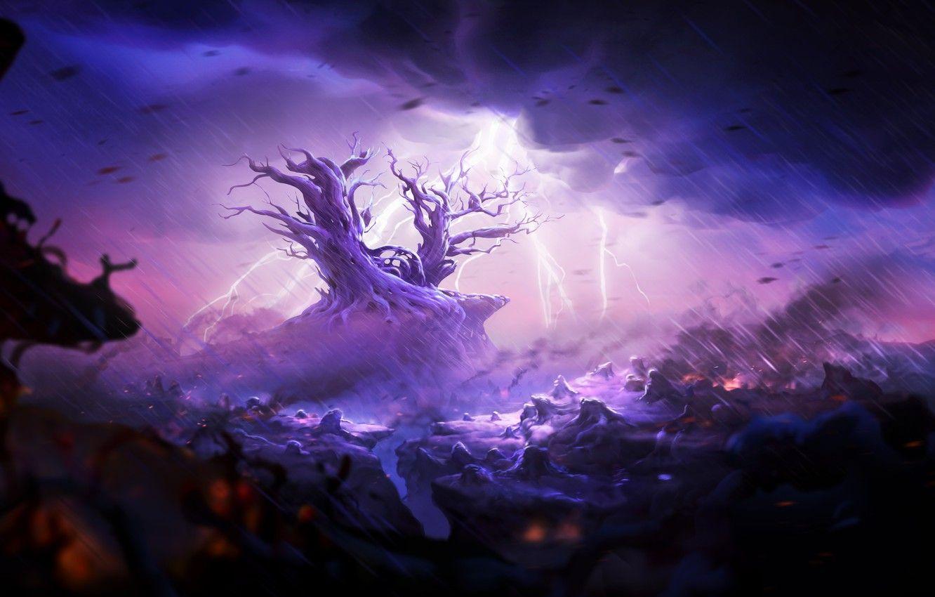 1332x850 Wallpaper Moon studios, Rain, Ori and the Will of the Wisps image