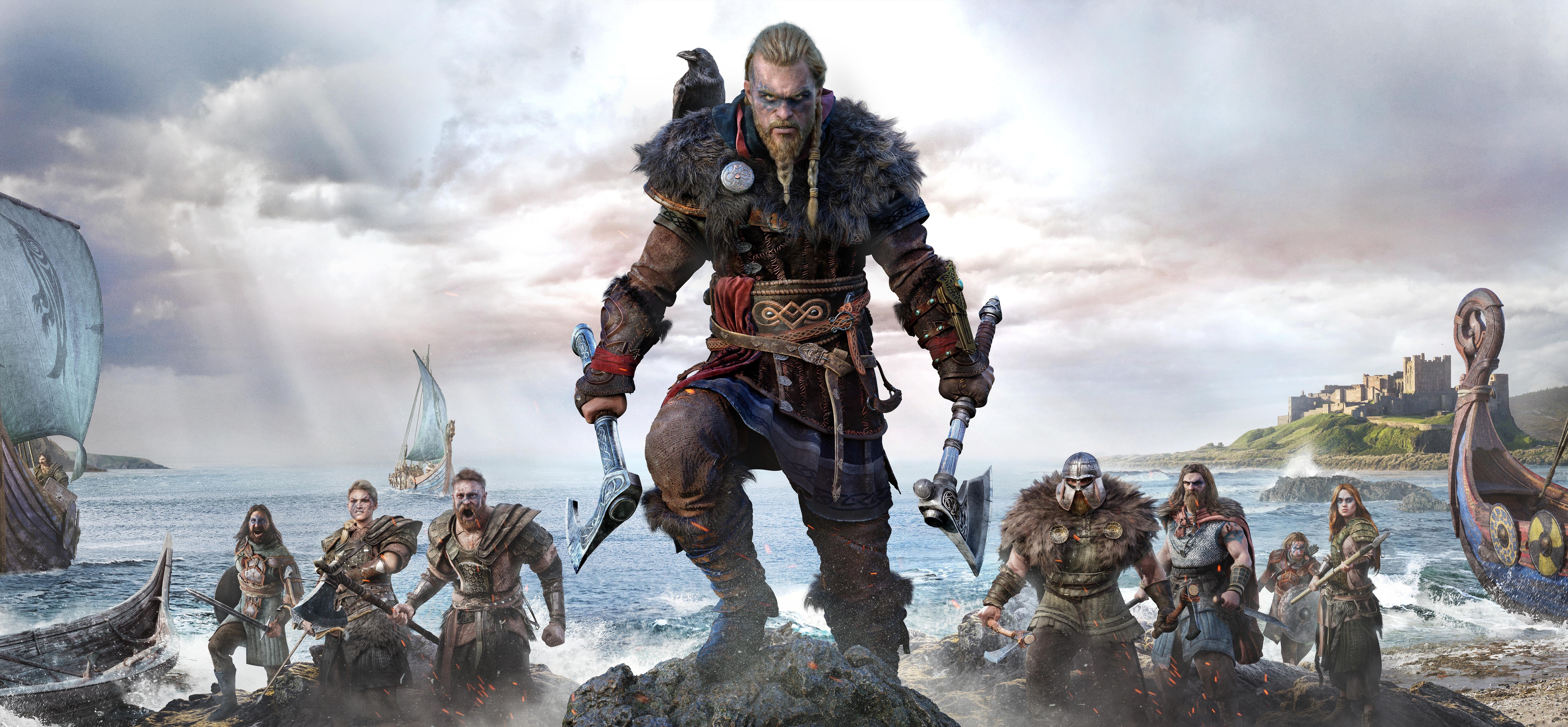 7840x3635 Ragnar Lothbrok Assassins Creed Valhalla 8k, HD Games, 4k