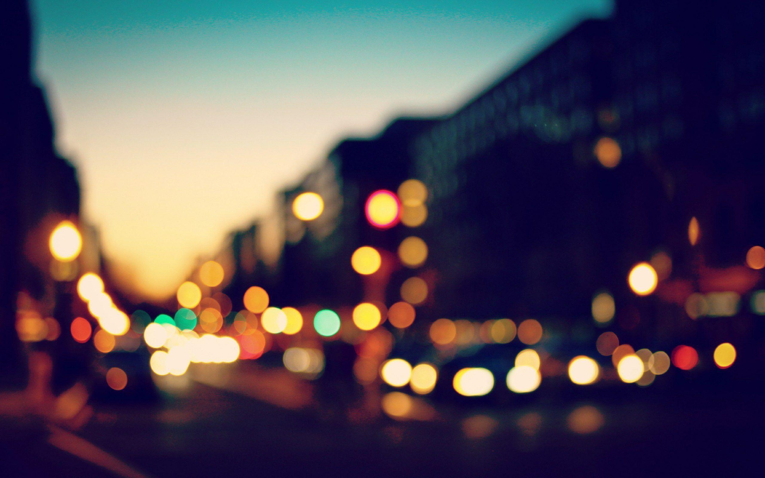 2560x1600 Bokeh City Desktop Wallpaper