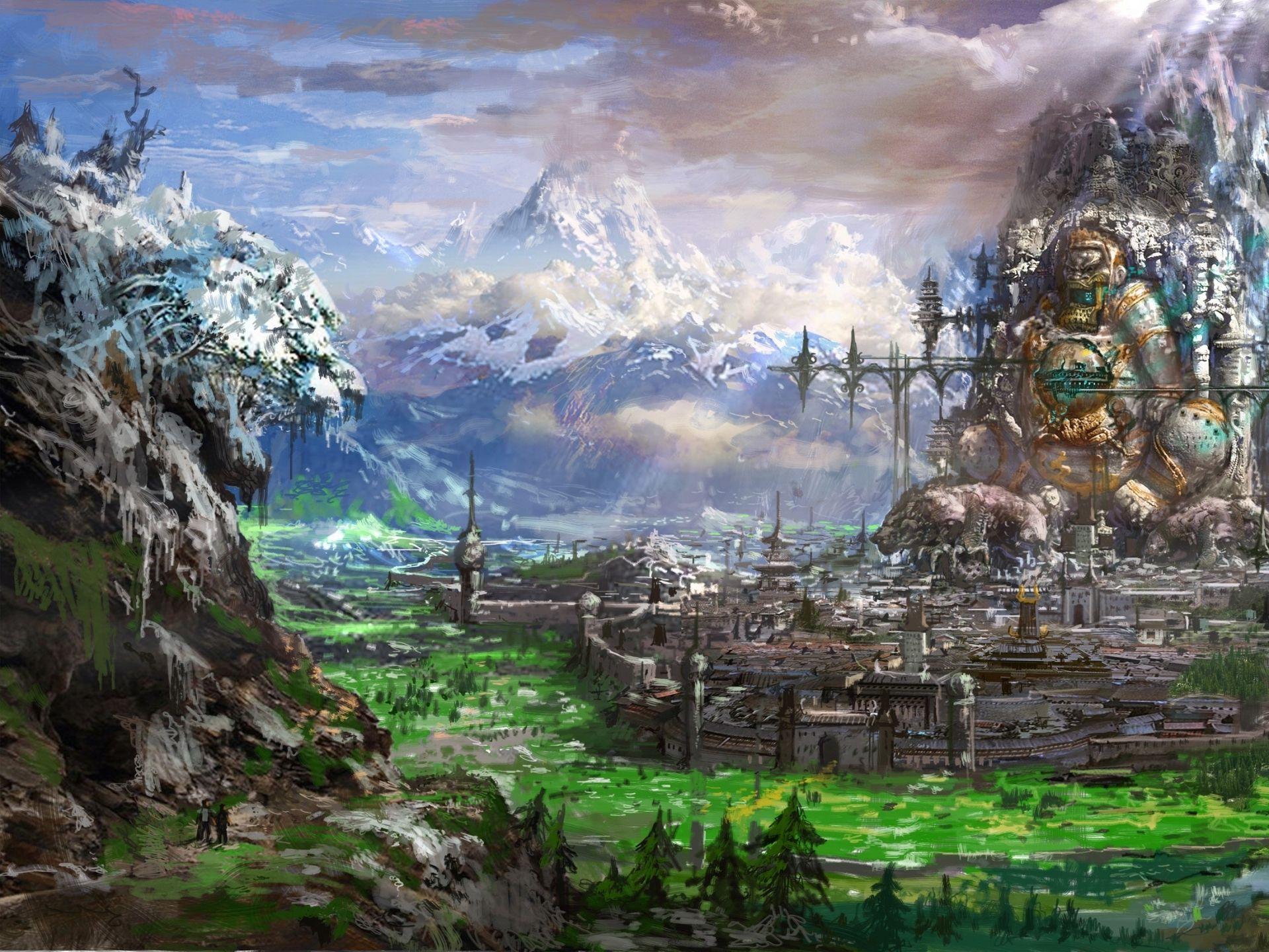 1920x1440 Blade and Soul fantasy cities wallpaperx1440