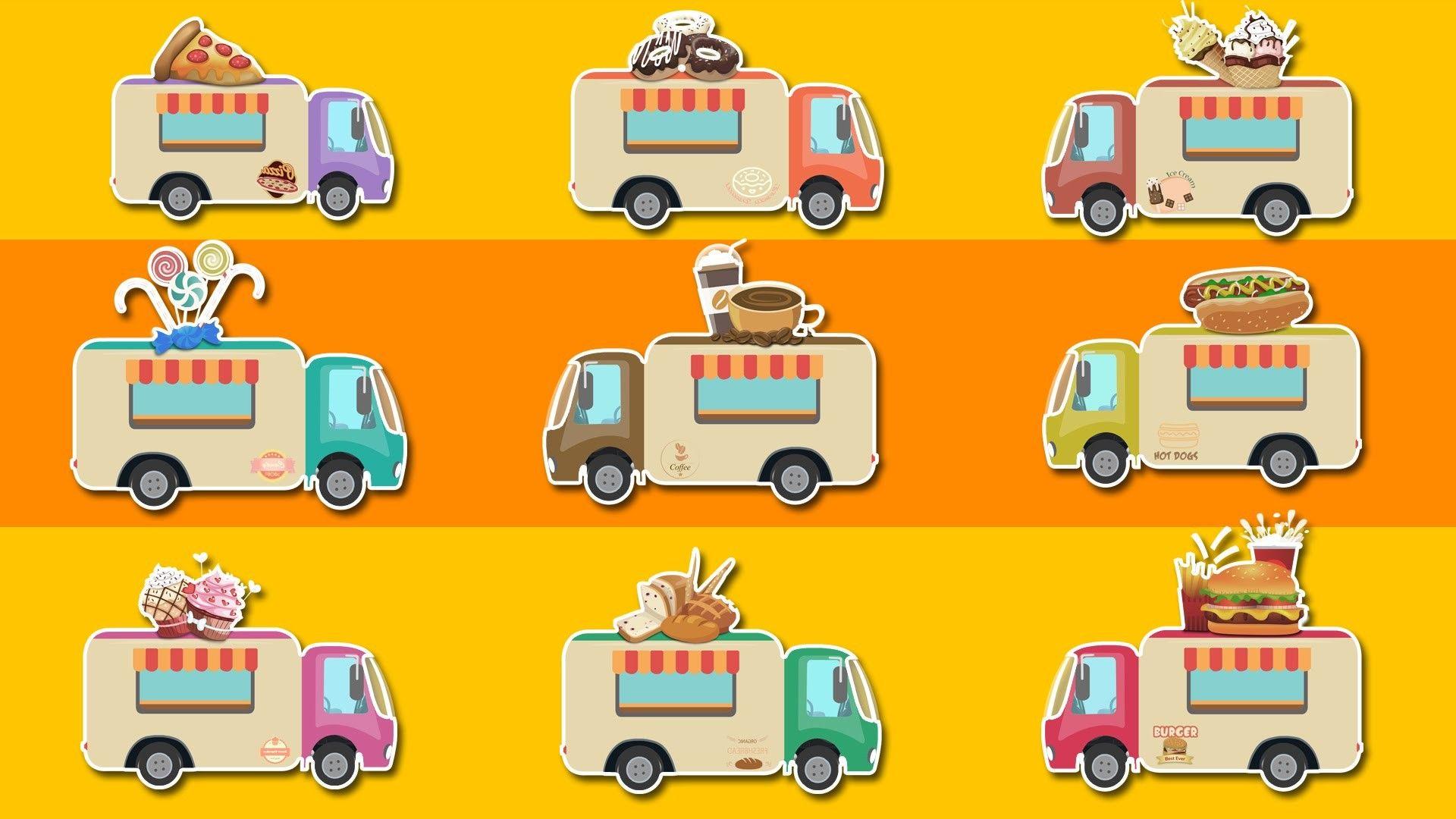 1920x1080 Cartoon Food Wallpaper