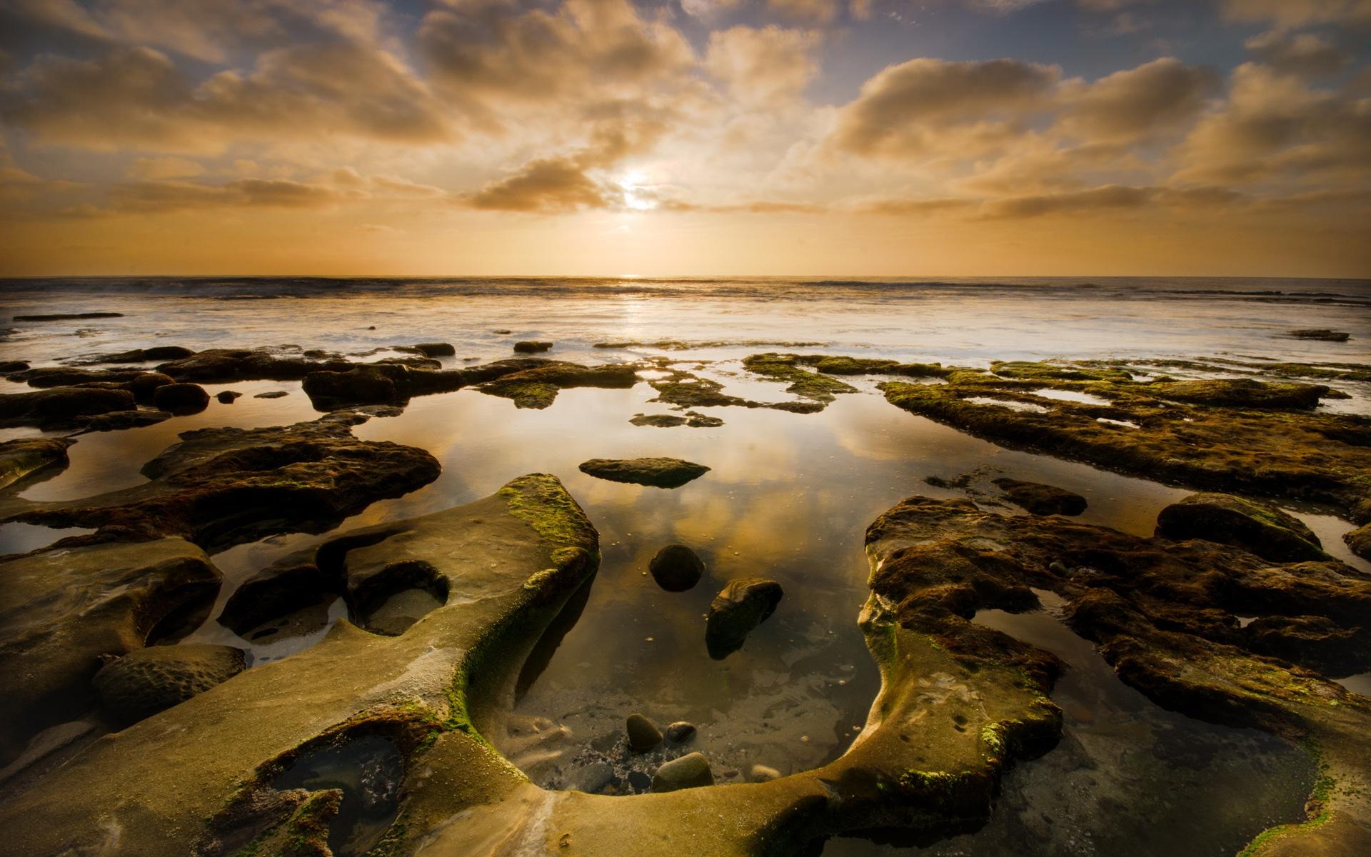 1920x1200 La Jolla Horseshoe Sunset 1920x1200 Wallpaper