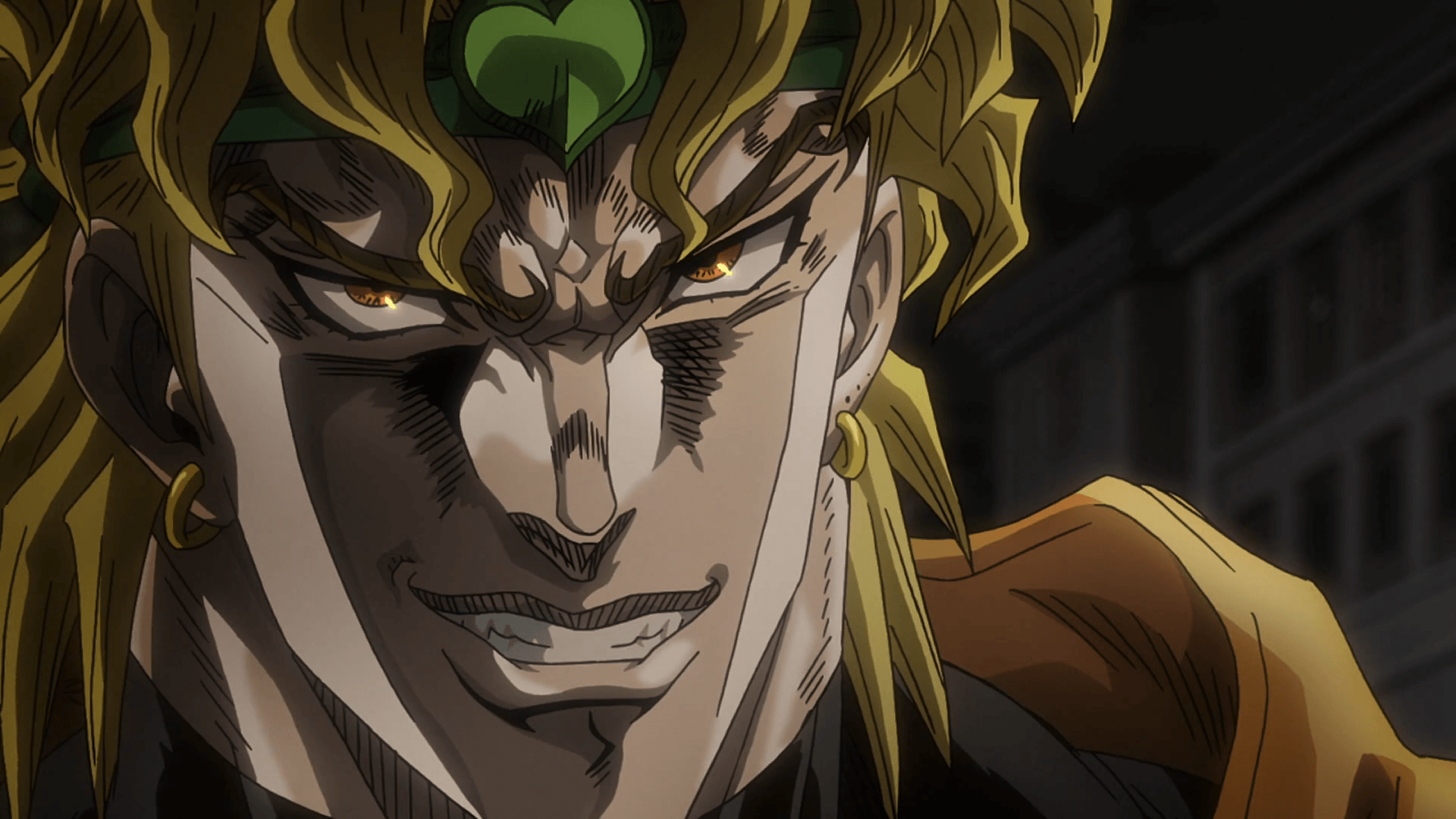 Jojo Dio Brando With A Mask Wearing Man On Back With Back Of Yellow And  Grean Heart Anime, HD wallpaper