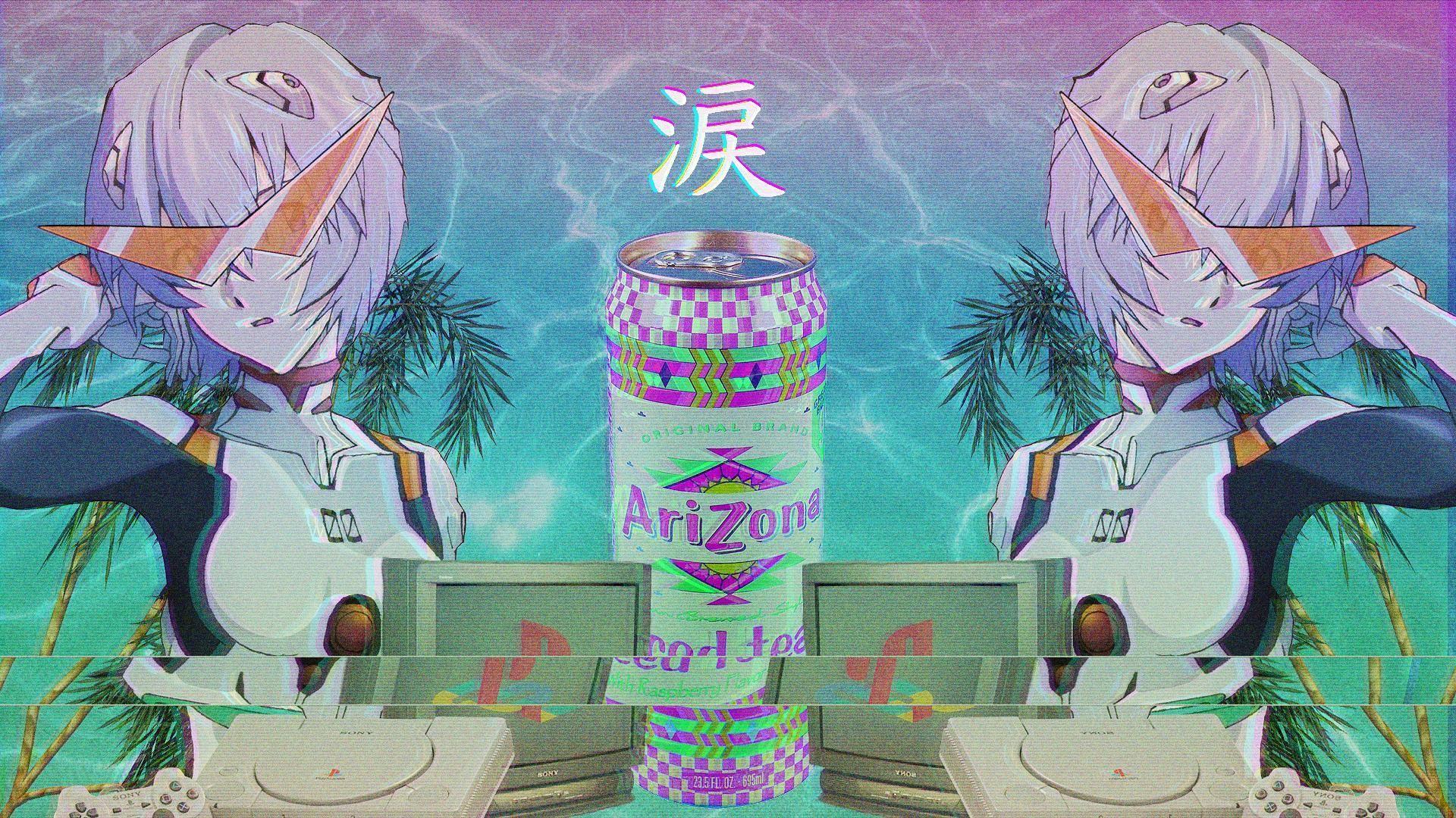 1920x1080 iced tea art. Vaporwave wallpaper, Aesthetic anime, Vaporwave