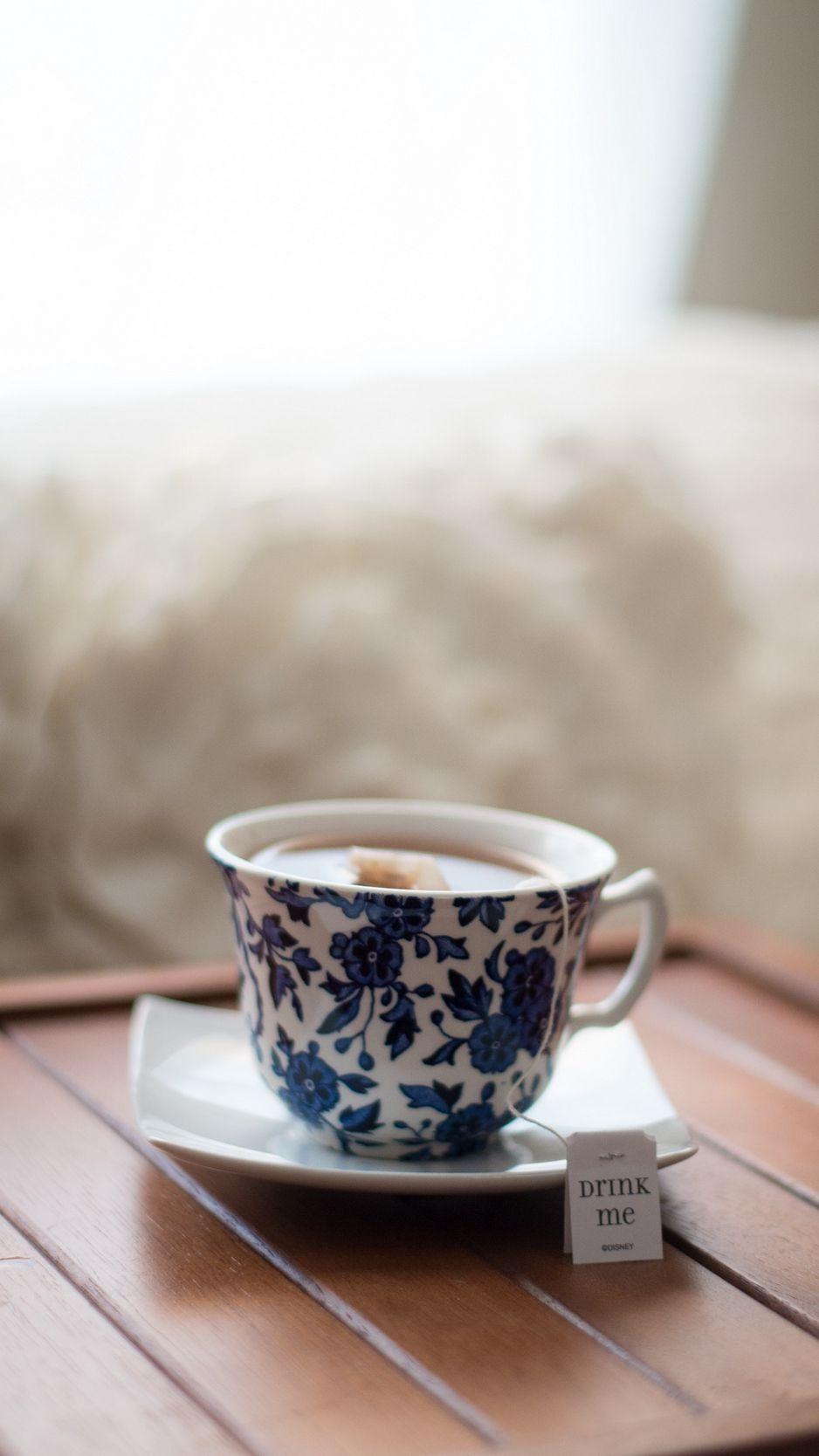 938x1668 Download wallpaper 938x1668 cup, tea, drink, dishes, inscription