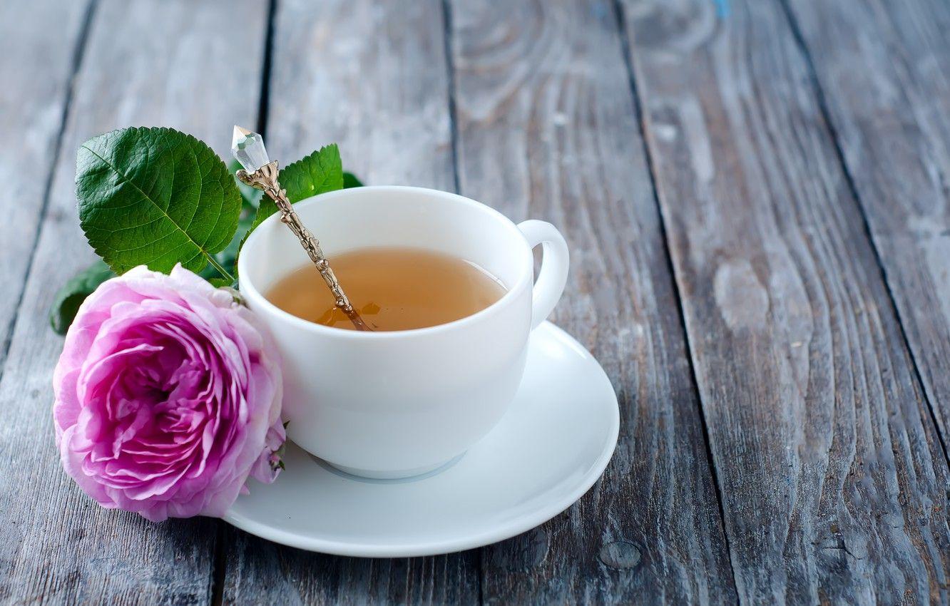 1332x850 Wallpaper cup, Cup of tea, rose, pink, flower, rose, tea image