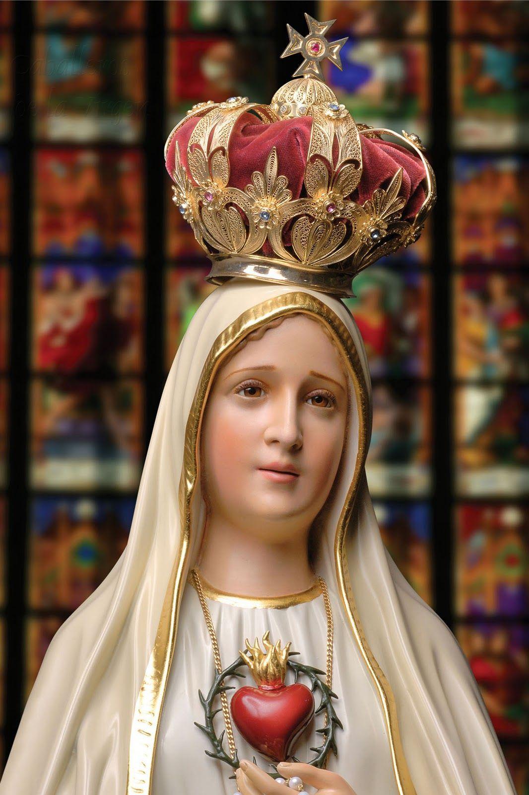 1066x1600 Virgen de Fátima. Virgen maría, Imágenes de la virgen, La virgen
