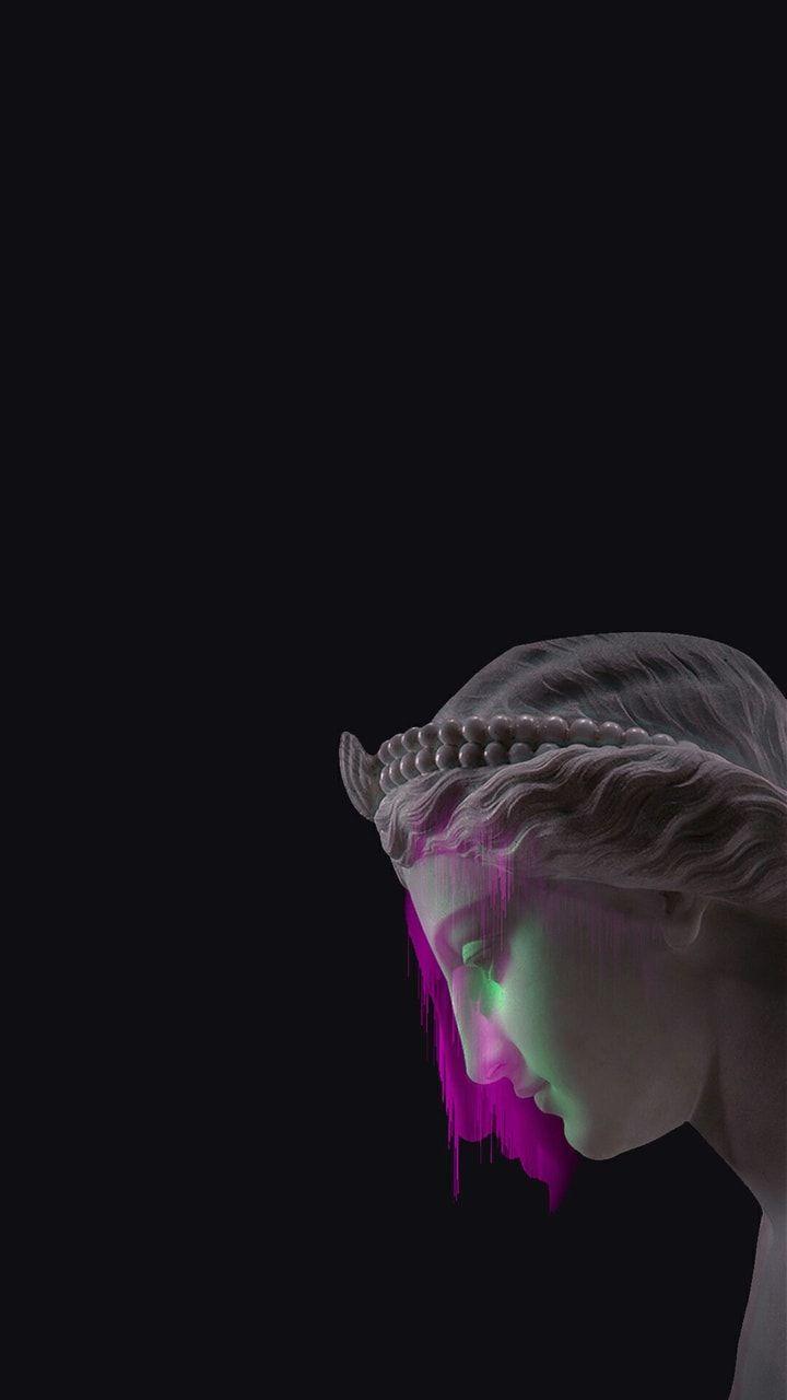 720x1280 Dark Black Vaporwave Wallpaper