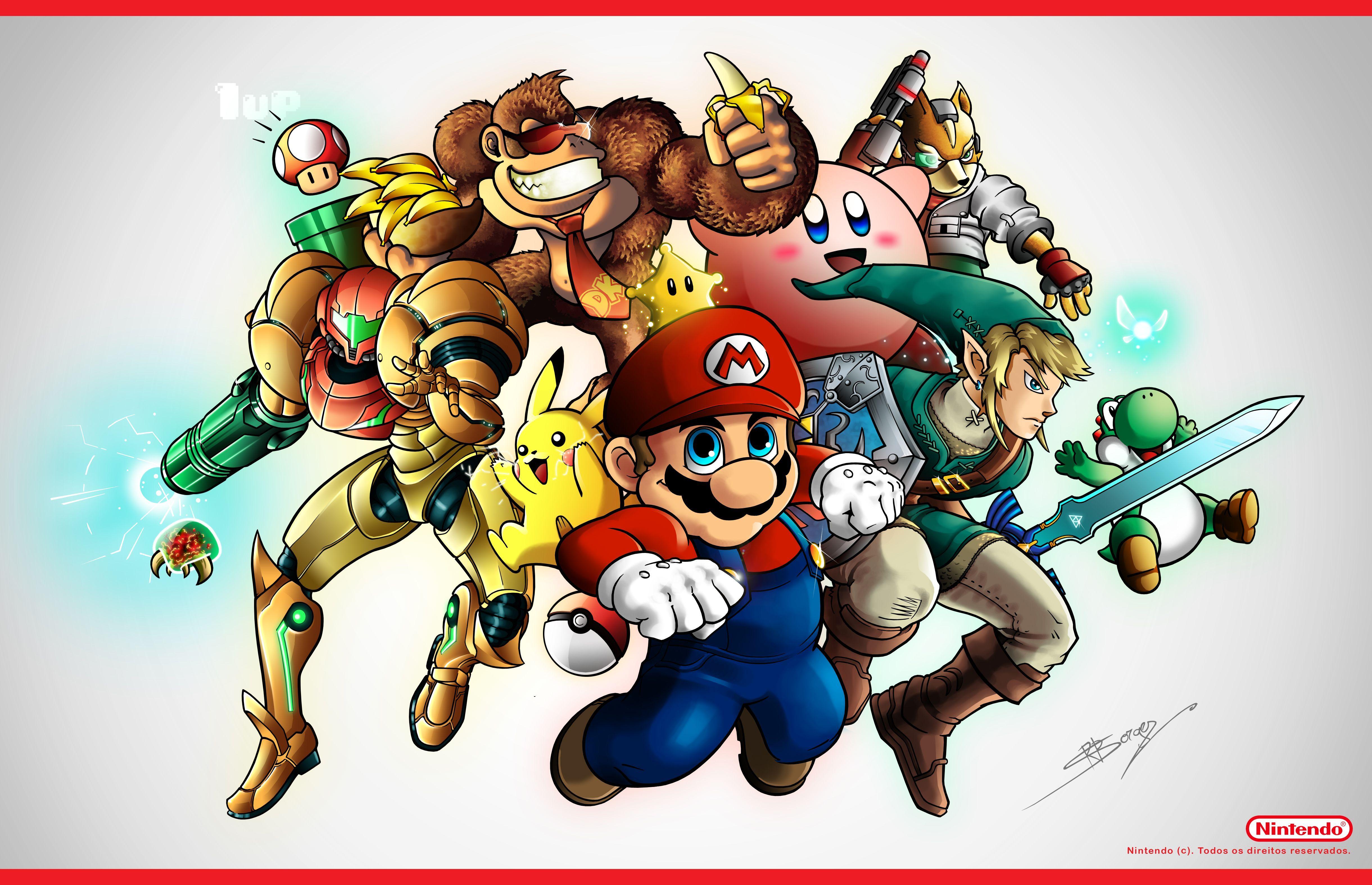 4882x3150 LARGE HD. Super Smash Bros. Wallpaper. Nintendo Art. Super