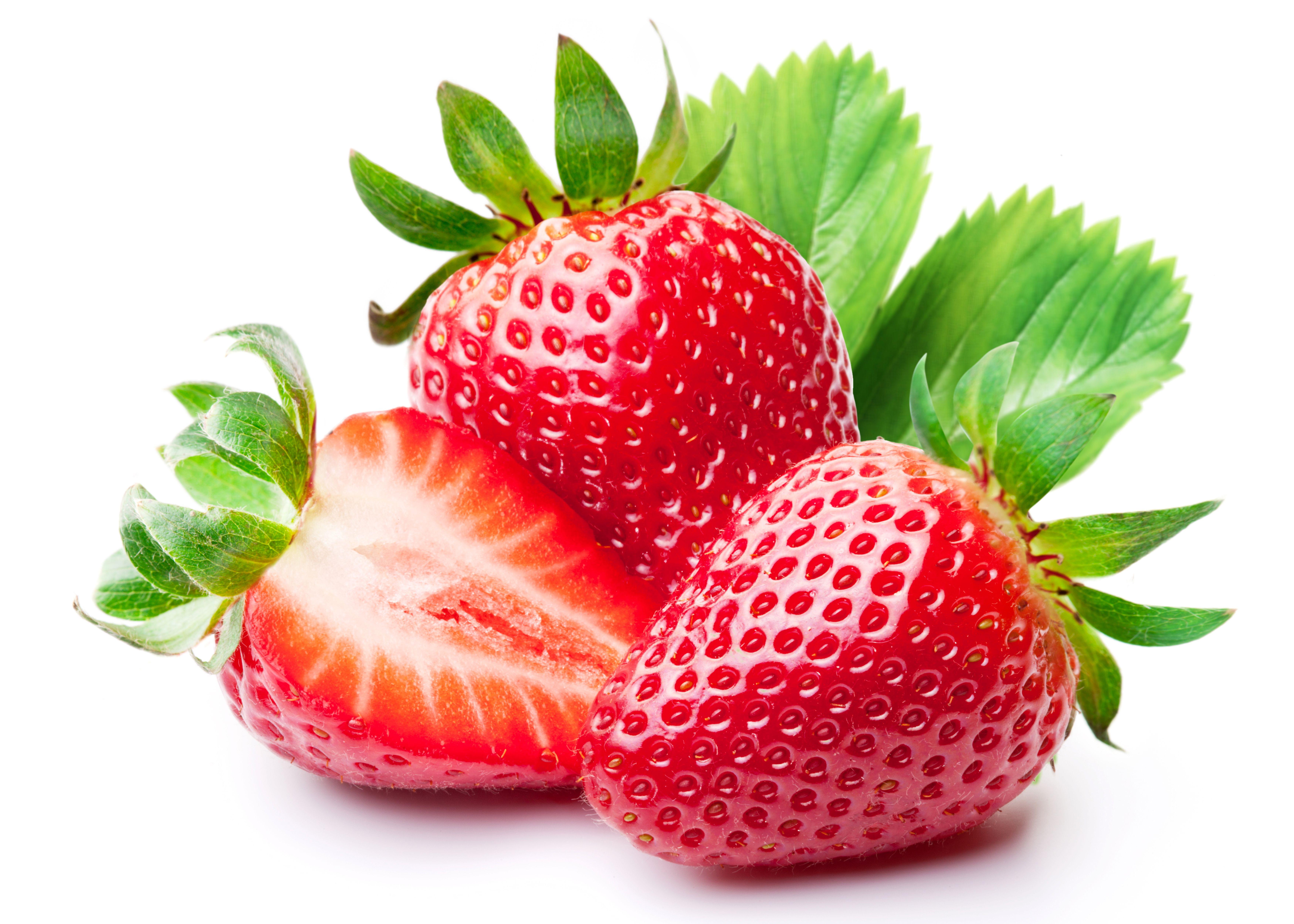 7000x5000 Wallpaper Strawberry Food Closeup White background 7000x5000