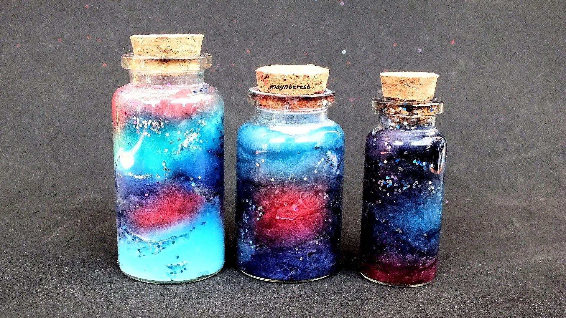 1920x1080 DIY: GALAXY in a bottle.jar. Galaxy in a bottle, Galaxy jar, Jar diy