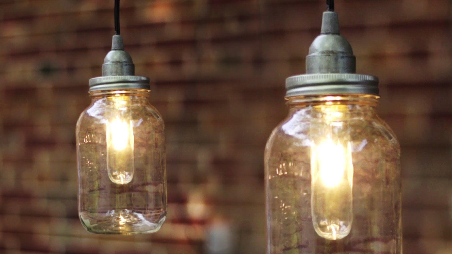 1920x1080 DIY Mason Jar Lamp Tutorial. Diy mason jar lights, Mason jar