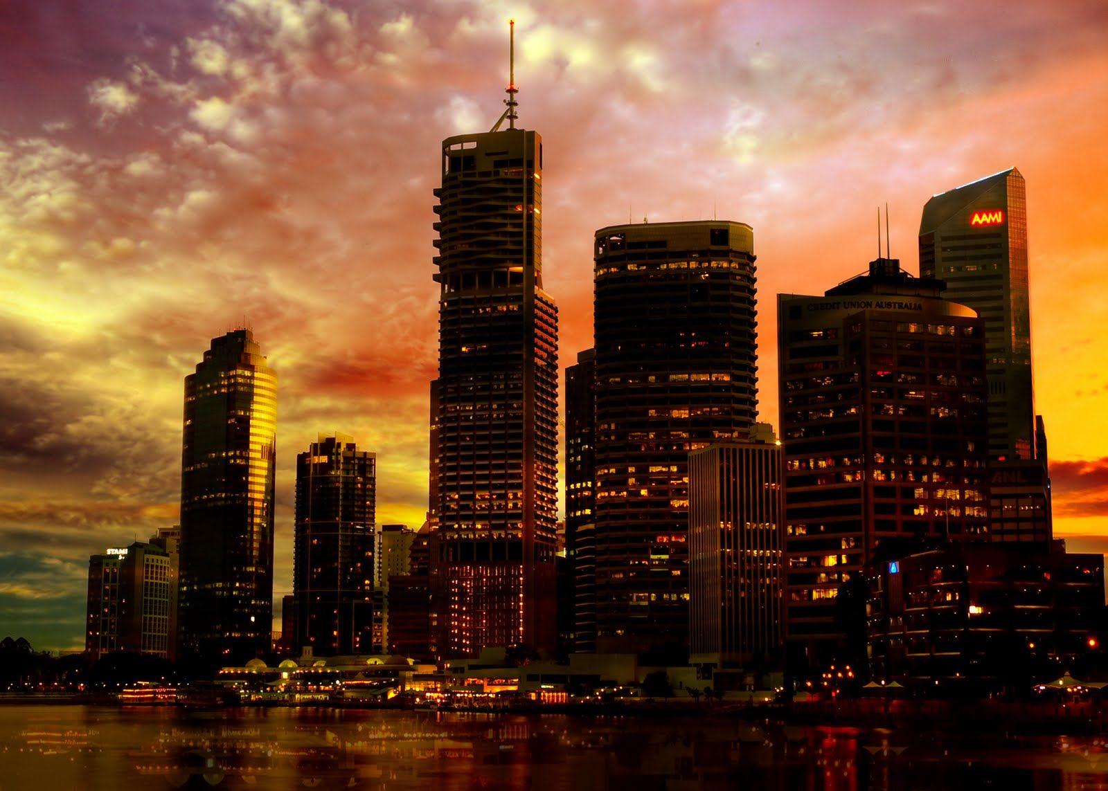 1600x1143 Cities Background. Fog Over Cities