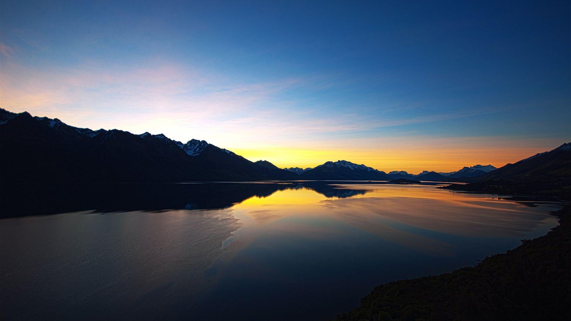 1920x1080 Wallpaper New Zealand beautiful nature scenery, sunset views
