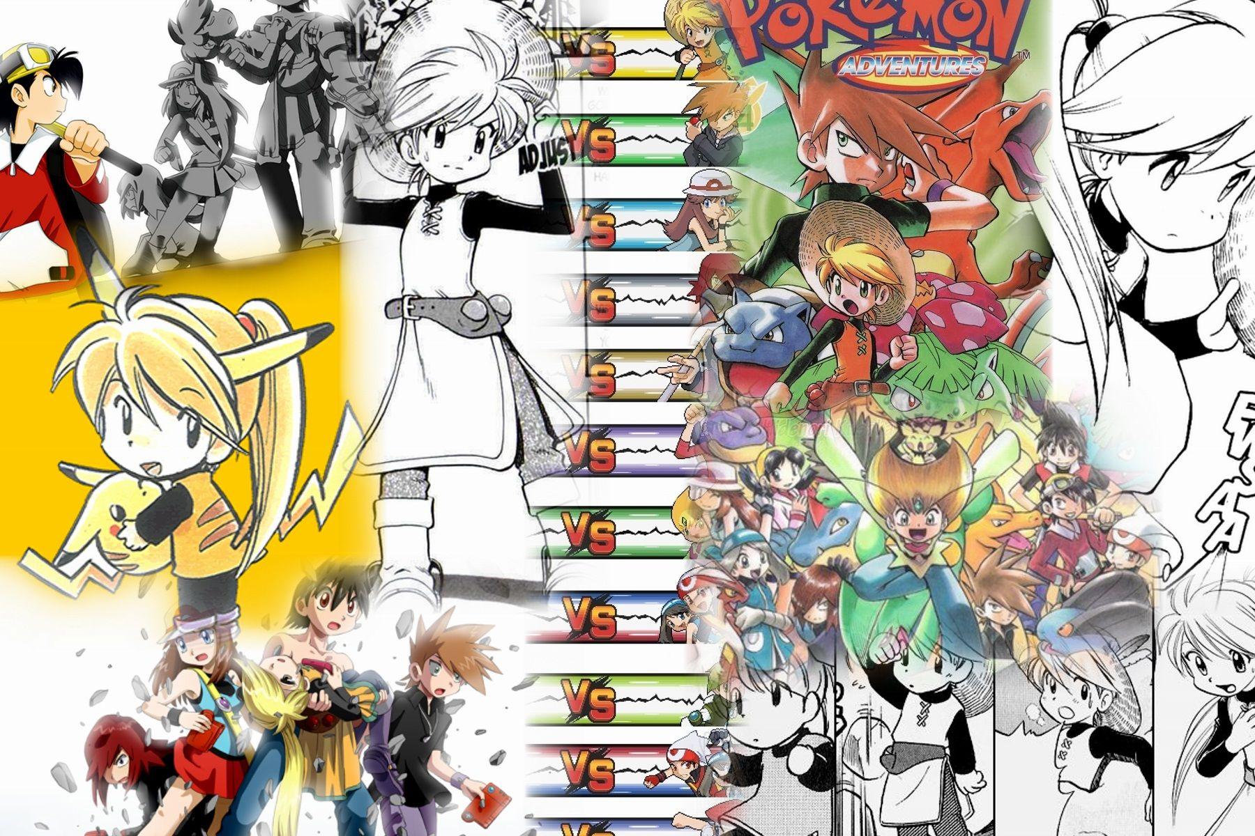 1800x1200 Yellow Collage From Pokemon Adventures! Fan Art 29479349