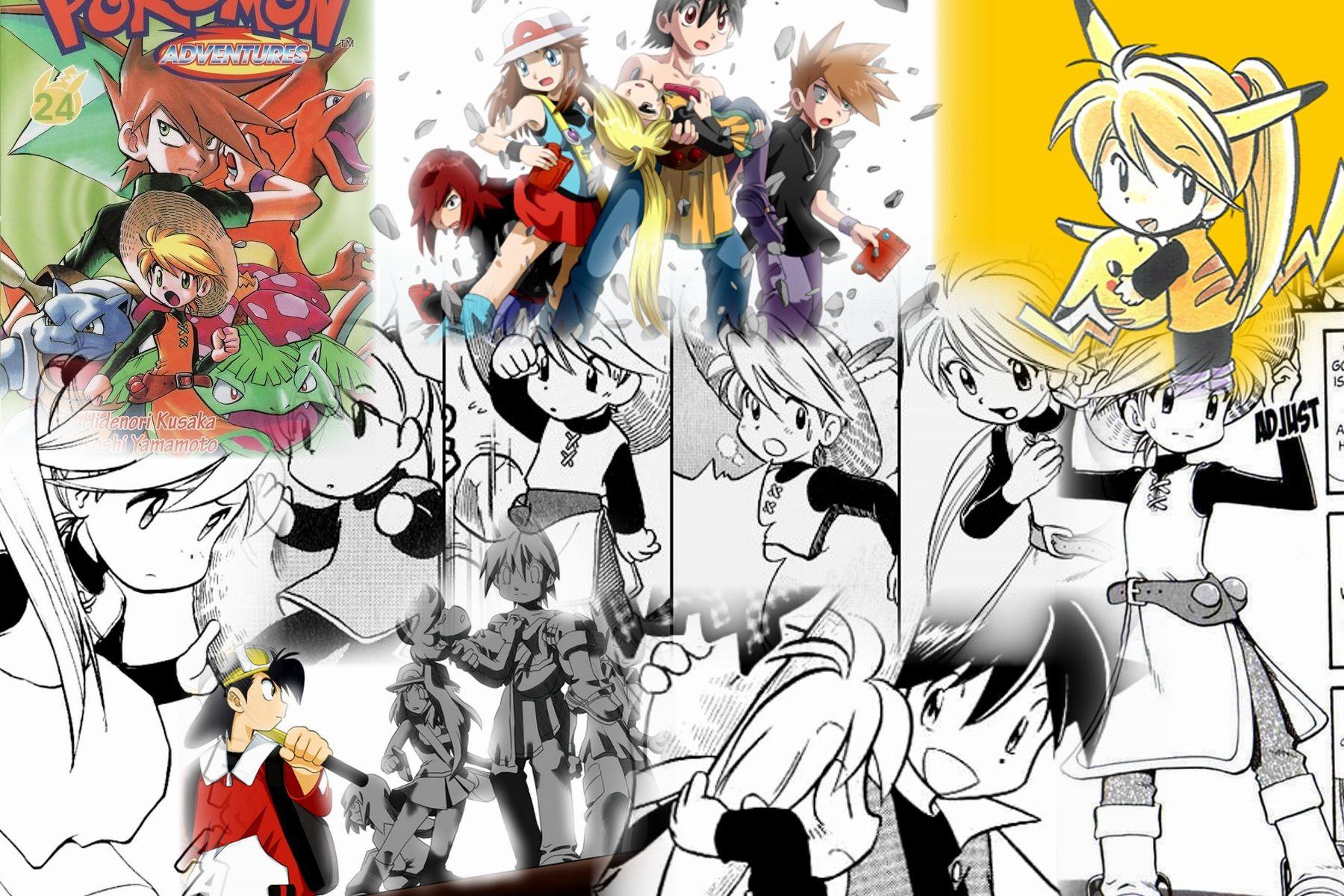 1800x1200 Yellow Collage From Pokemon Adventures! Fan Art 29479359
