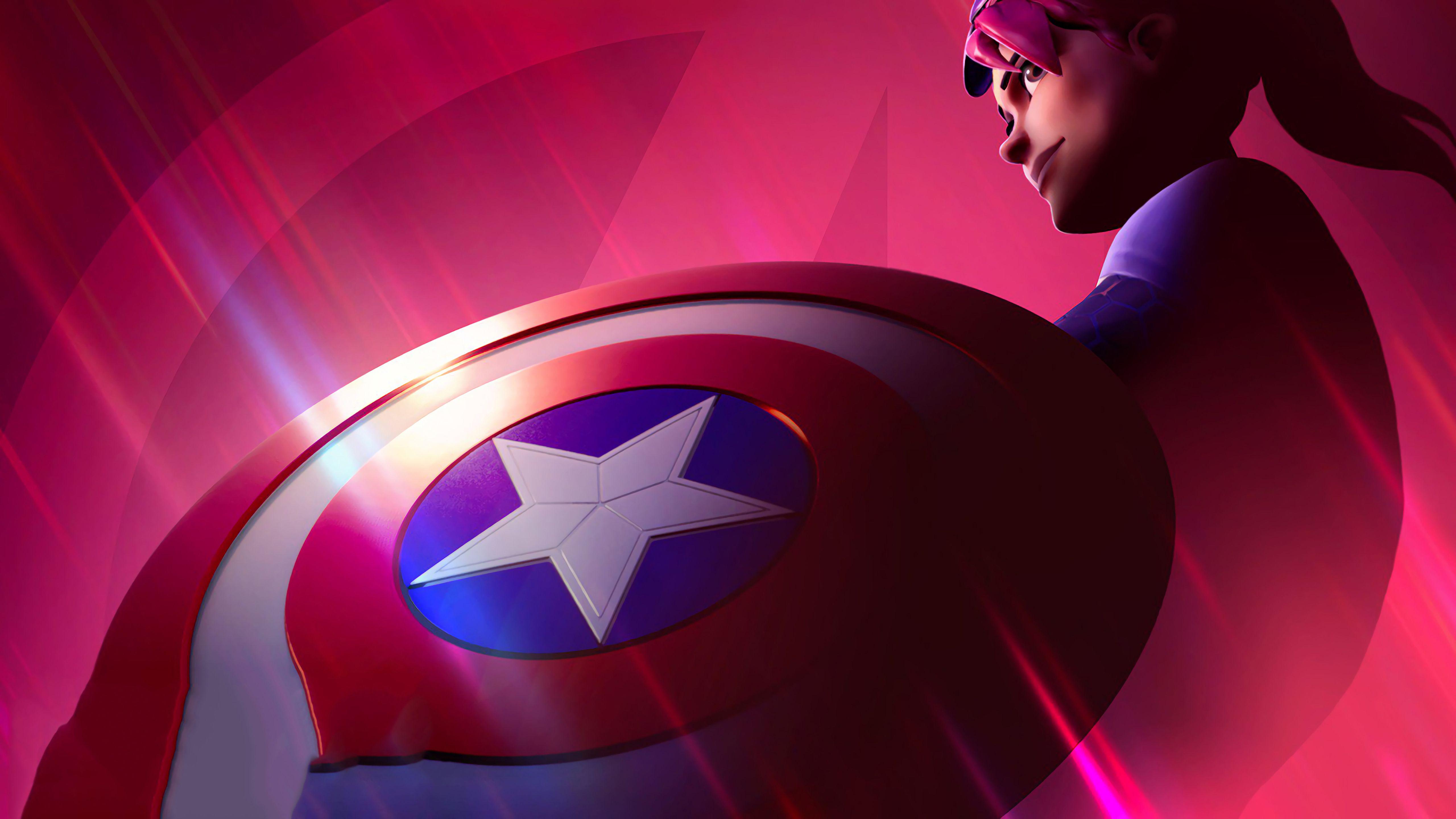 5120x2880 Captain America Fortnite Avengers 5K Wallpaper, HD Games