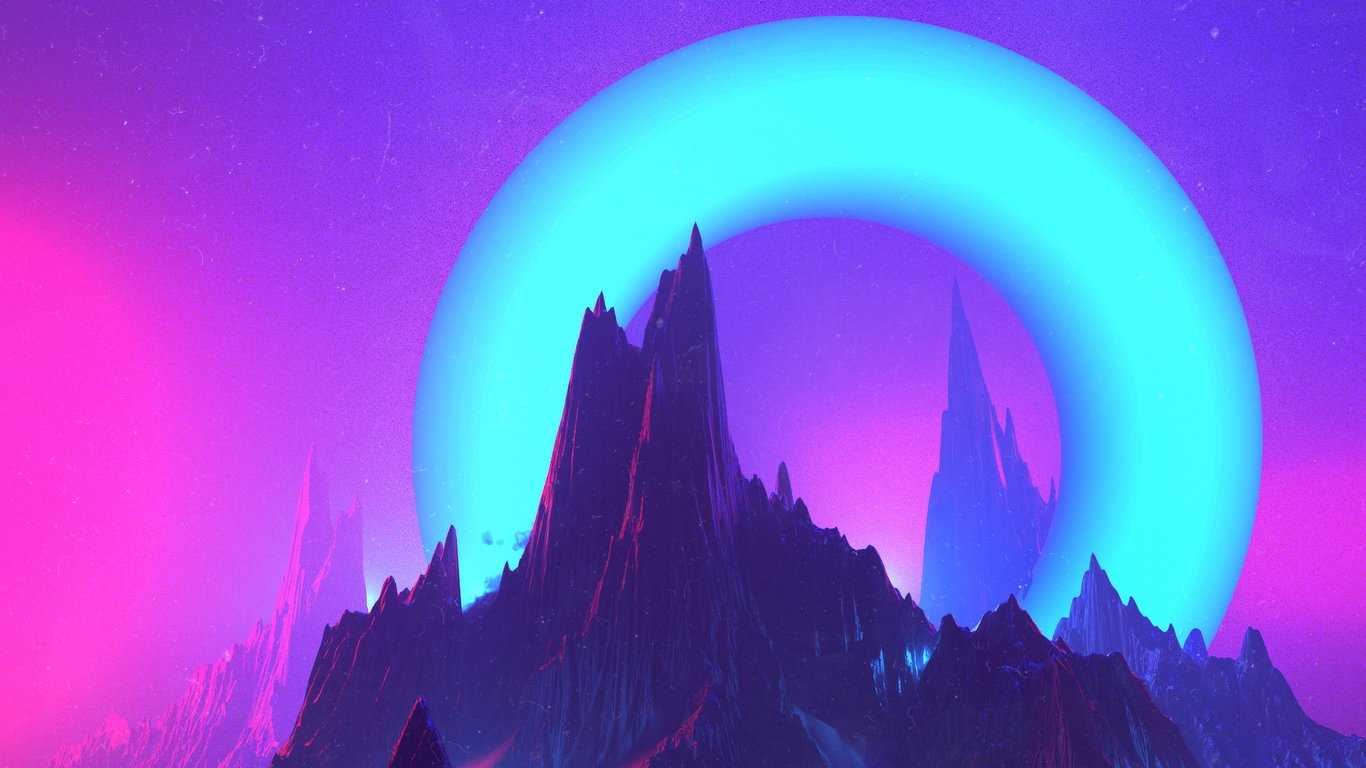 1366x768 High Peak Digital Sun Illustration HD Wallpaper (1366x768)