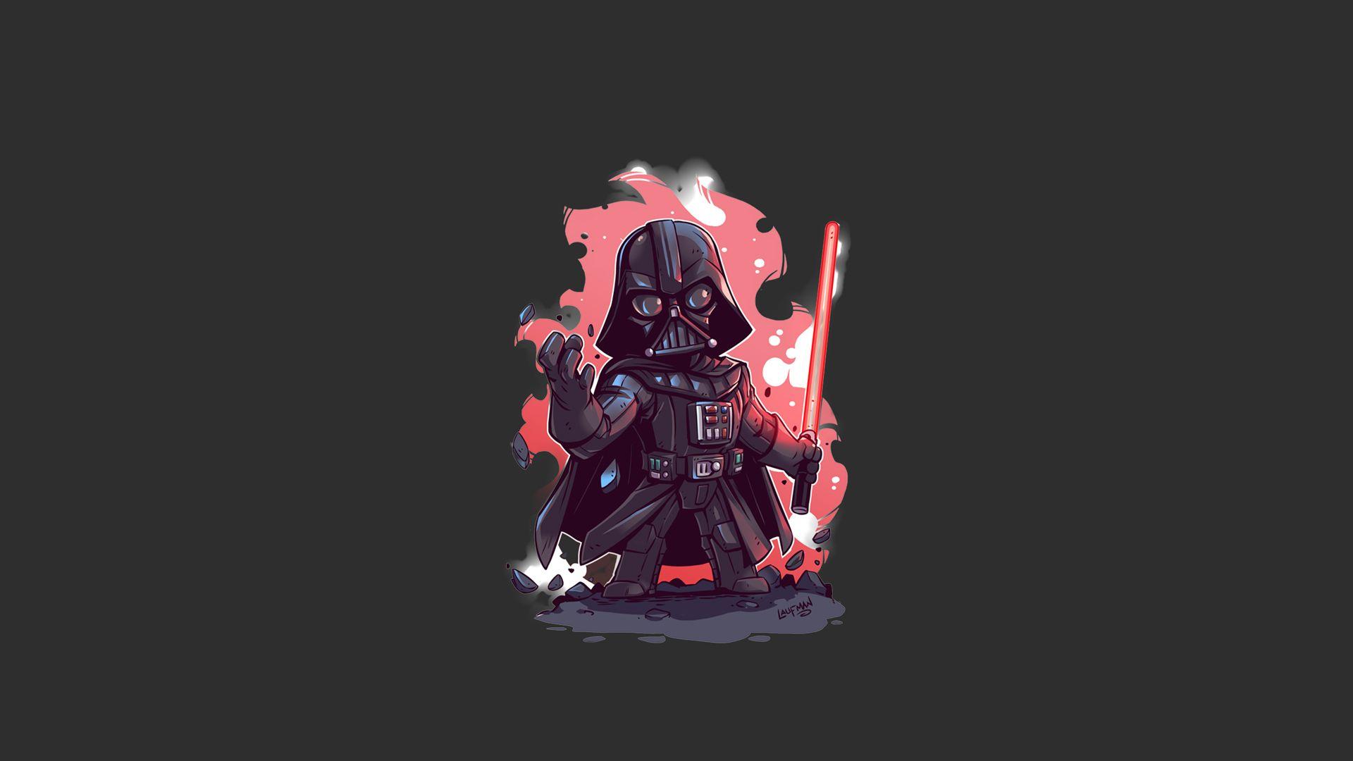1920x1080 Darth Vader Minimalist Illustration Wallpaper Full HD